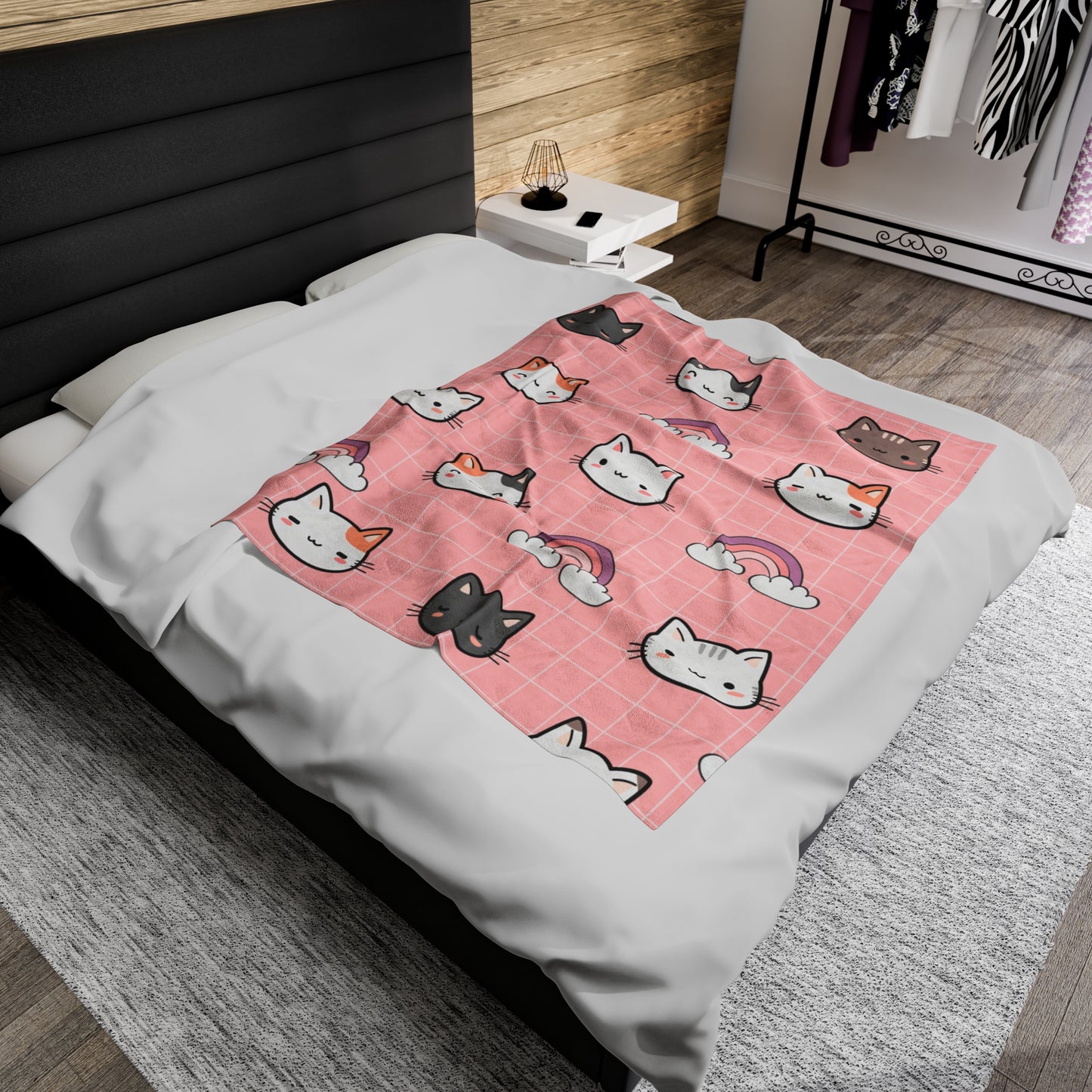 Cats Velveteen Plush Blanket