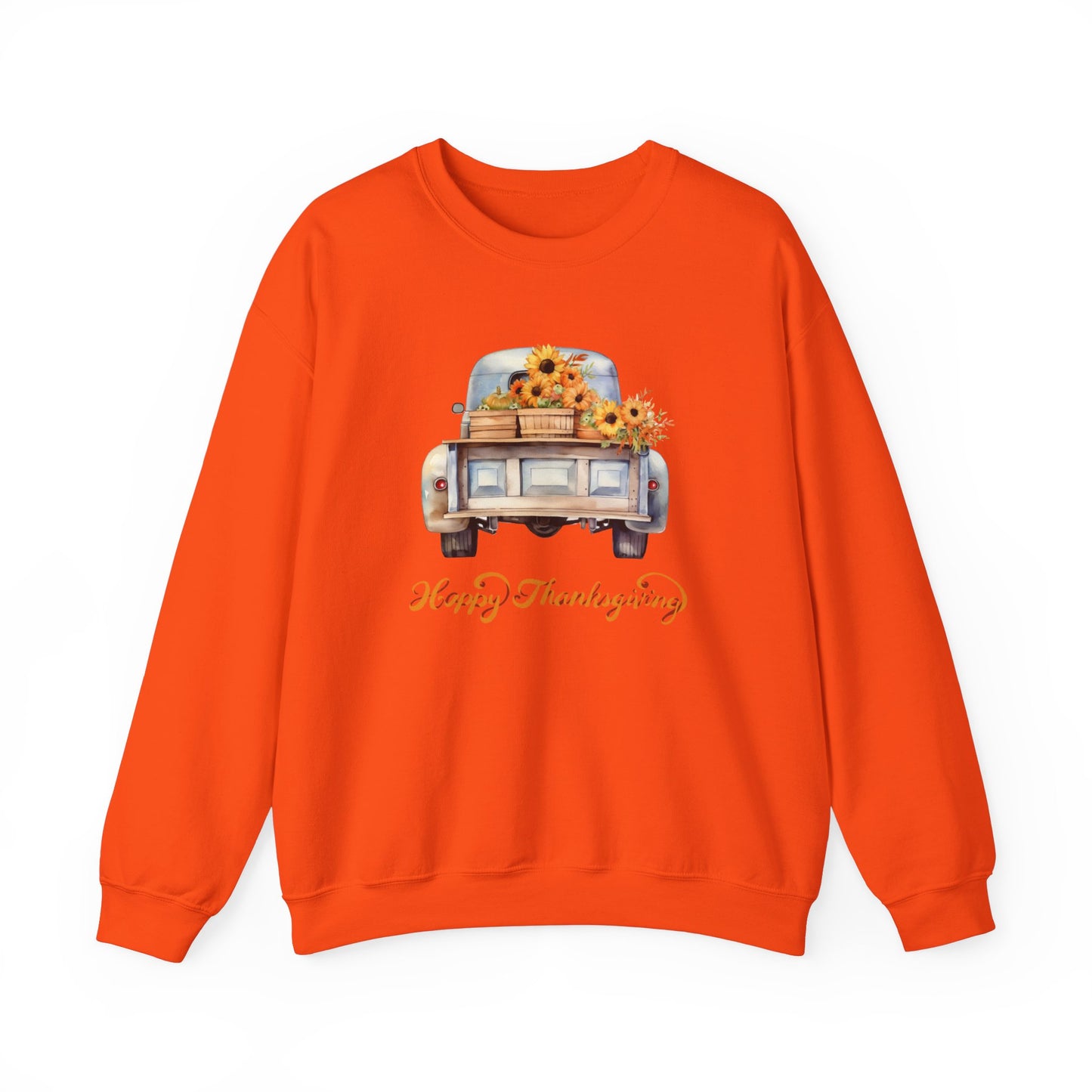 Vintage Truck Thanksgiving Unisex Heavy Blend™ Crewneck Sweatshirt