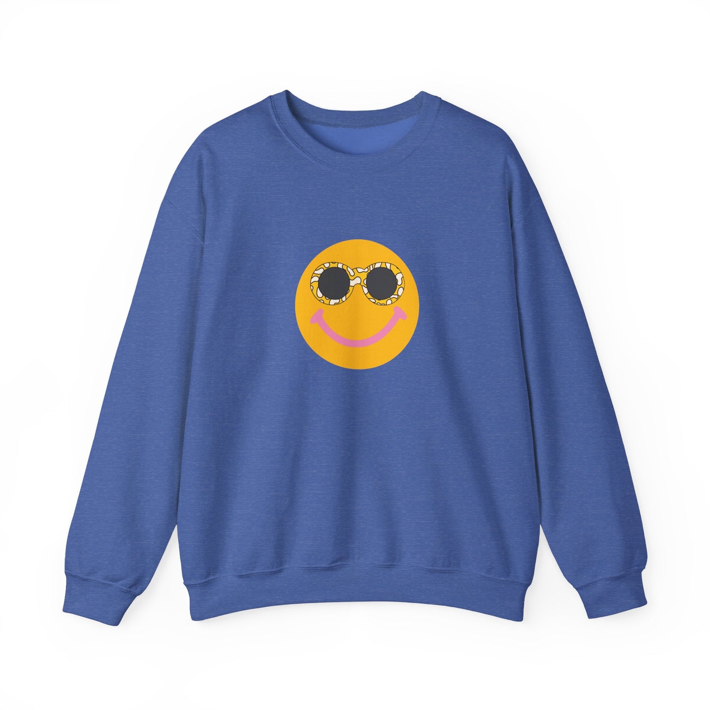 Hippy Happy Face Unisex Heavy Blend™ Crewneck Sweatshirt