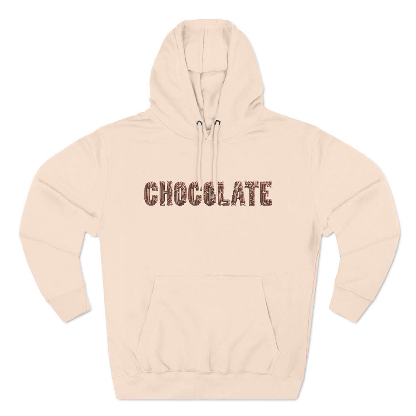 Chocolate Three-Panel Fleece Hoodie