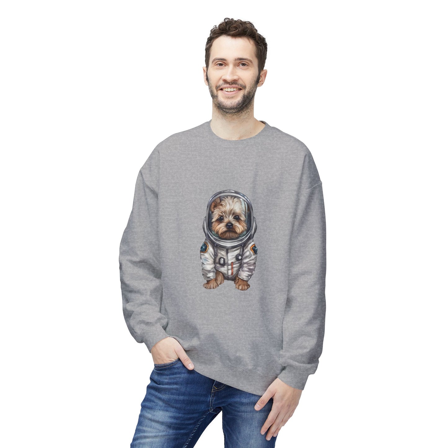 Yorky Space Unisex Midweight Softstyle Fleece Crewneck Sweatshirt