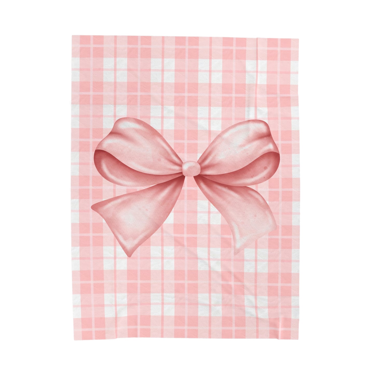 Plush Blanket - Pink Plaid 'You Are the Gift' Design