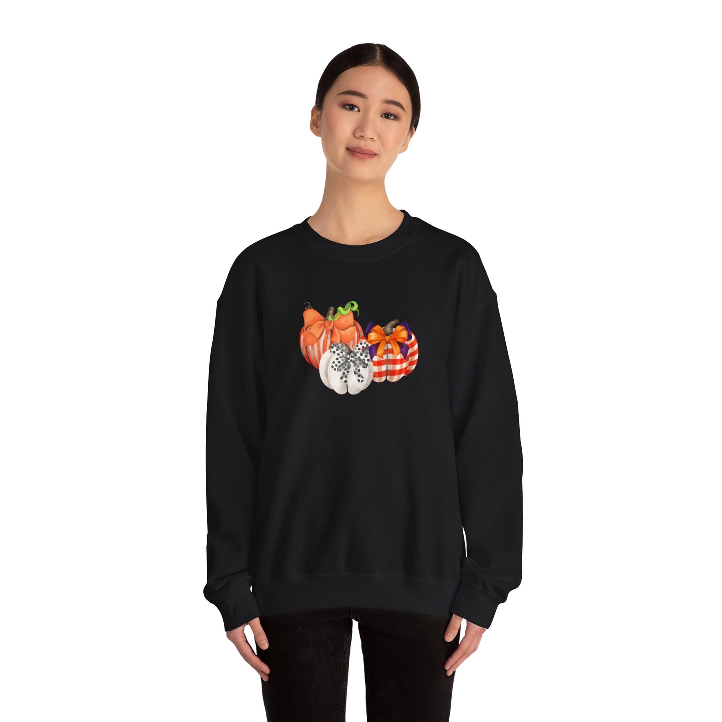 Painted Pumpkins Fall Halloween Thanksgiving Unisex Heavy Blend™ Crewneck Sweatshirt