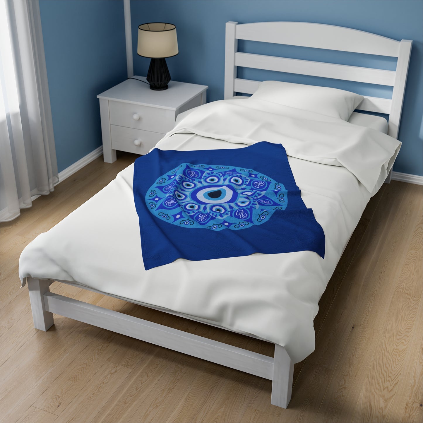 Evil Eye Velveteen Plush Blanket