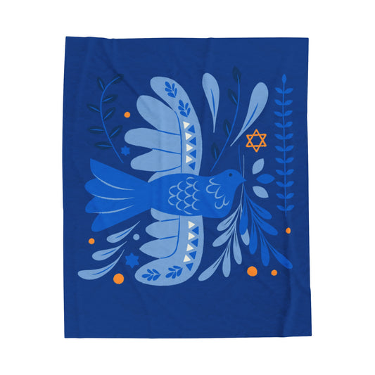 Hanukkah Velveteen Plush Blanket