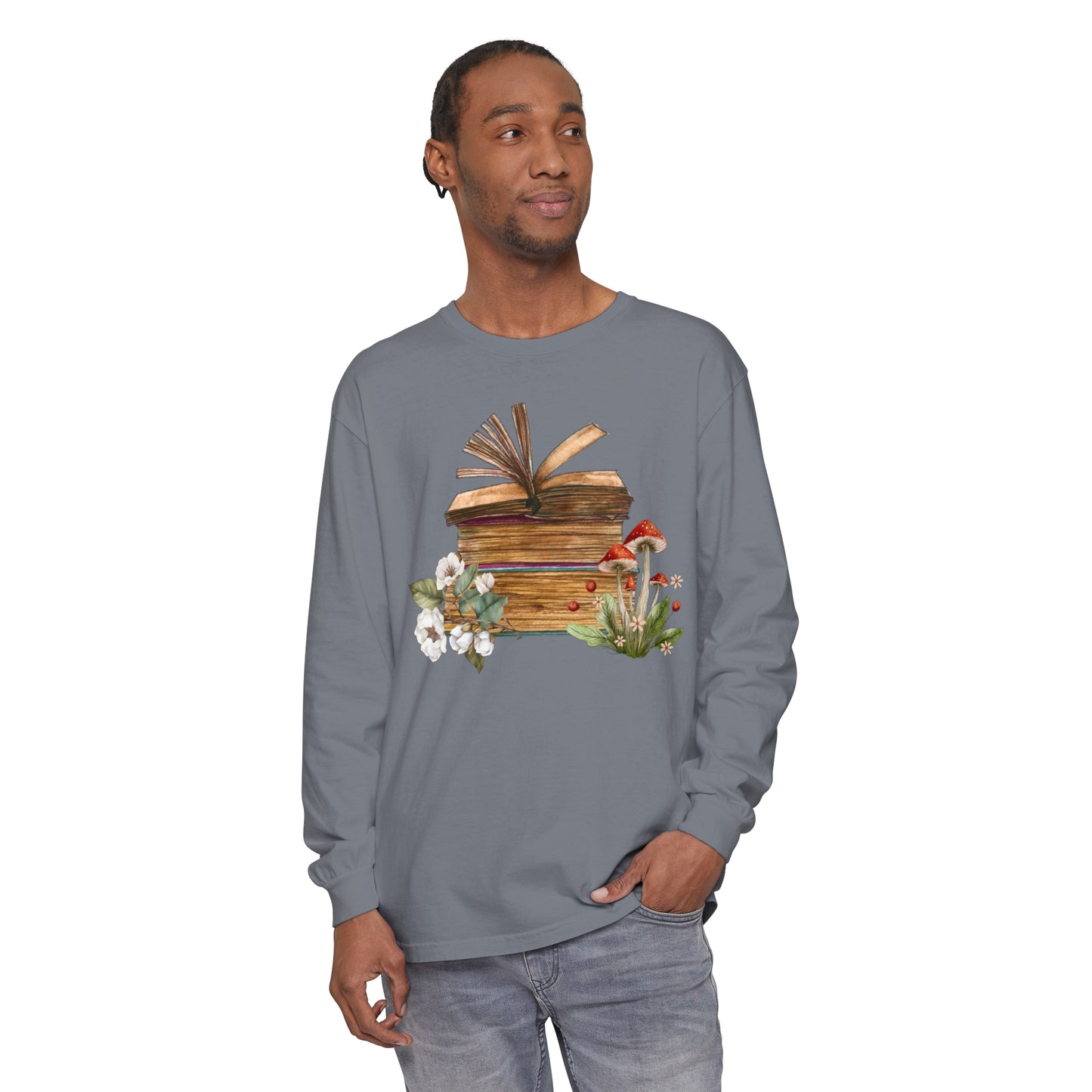 Vintage Books Unisex Garment-dyed Long Sleeve T-Shirt