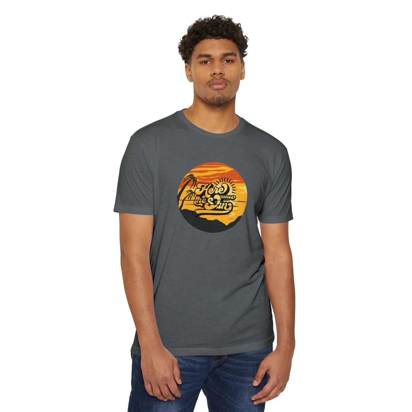 Here Comes the Sun Unisex CVC Jersey T-shirt