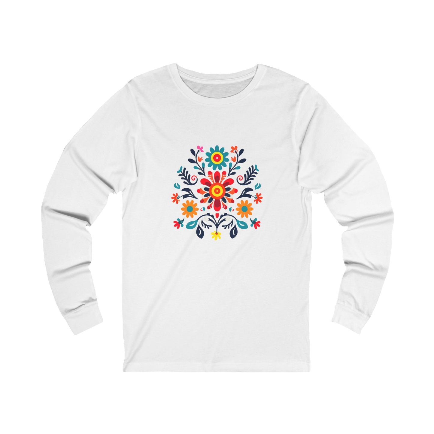 Colorful TexMex Floral Unisex Jersey Long Sleeve Tee