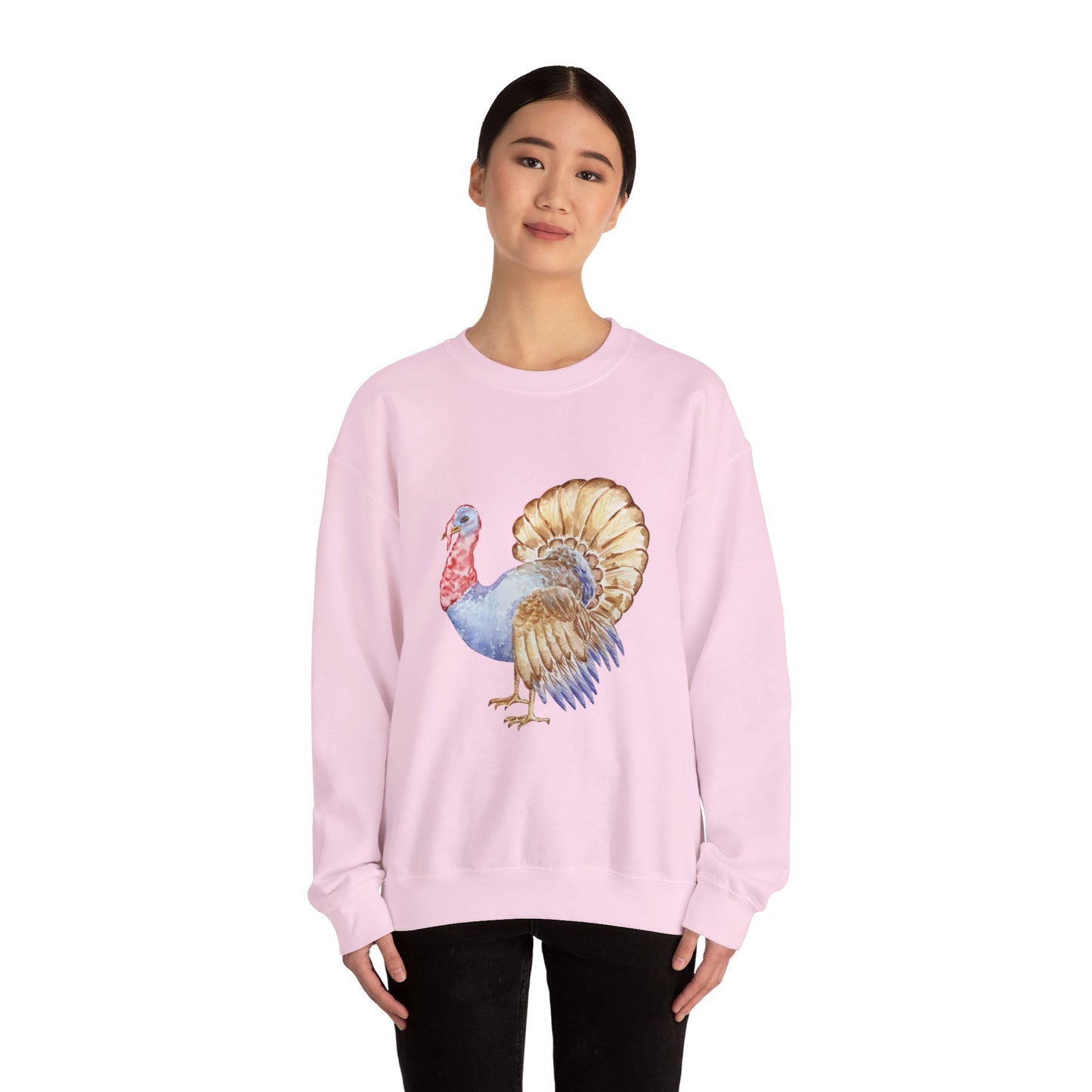 Watercolor Turkey Unisex Heavy Blend™ Crewneck Sweatshirt