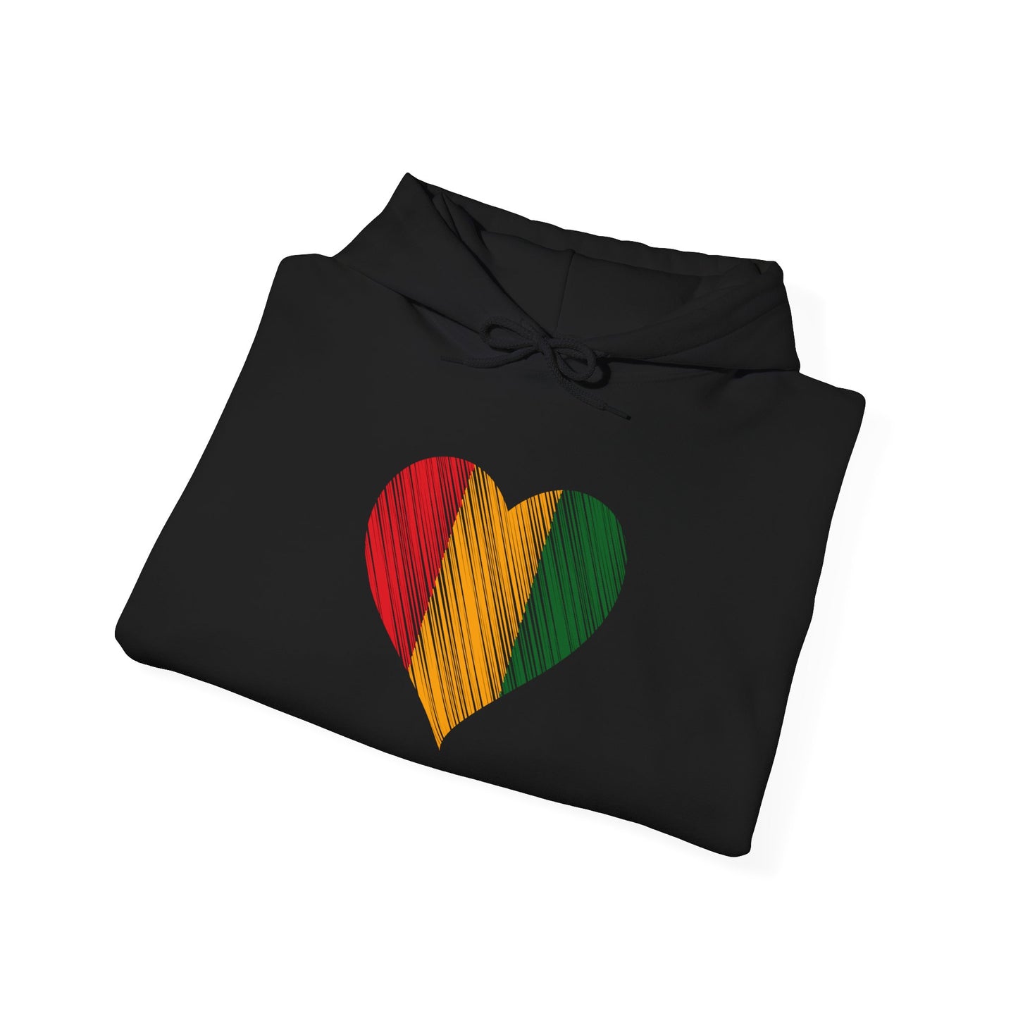 Rasta Heart Unisex Heavy Blend™ Hooded Sweatshirt