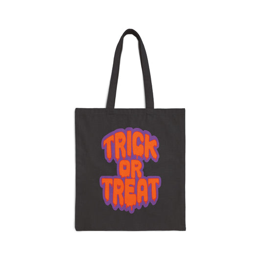 Sticky Orange Trick or Treat Cotton Canvas Tote Bag