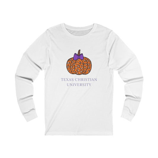 TCU Pumpkin Unisex Jersey Long Sleeve Tee