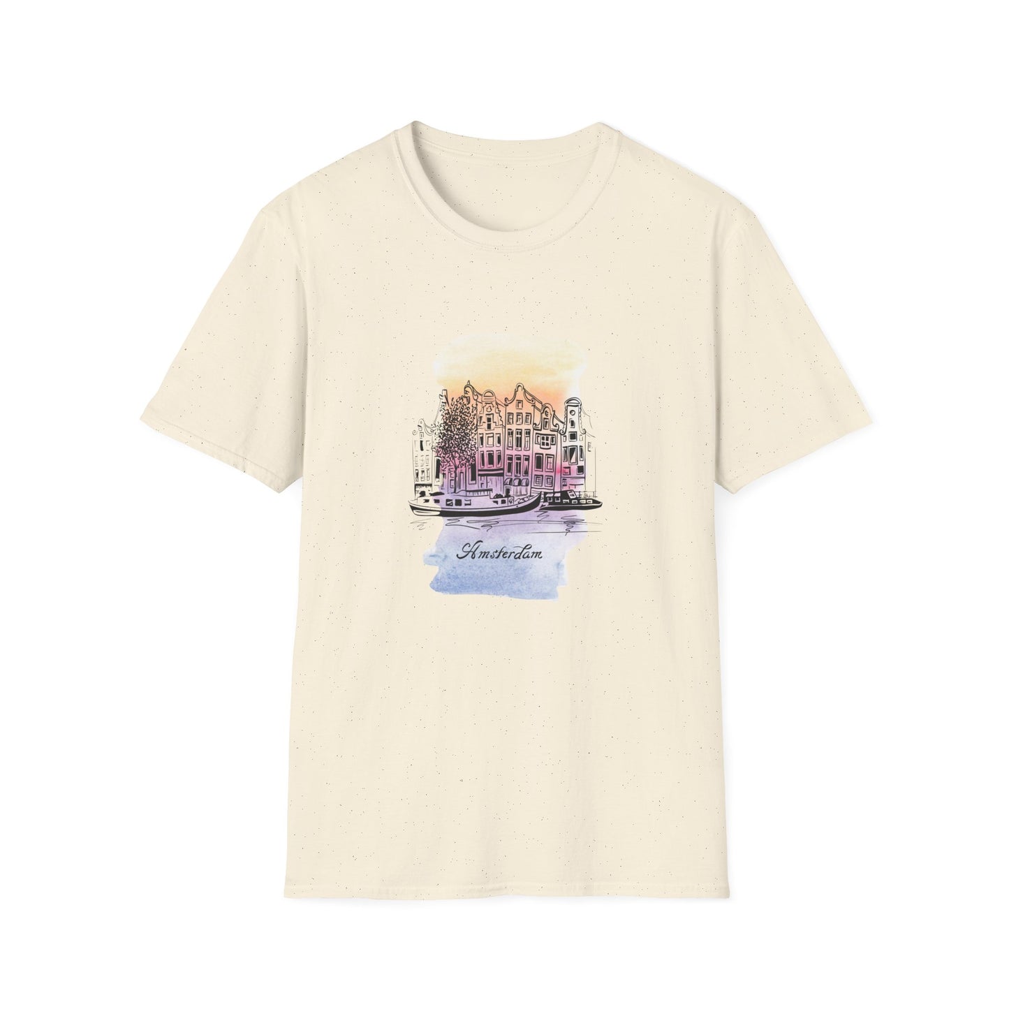 Watercolor Amsterdam Unisex Softstyle T-Shirt