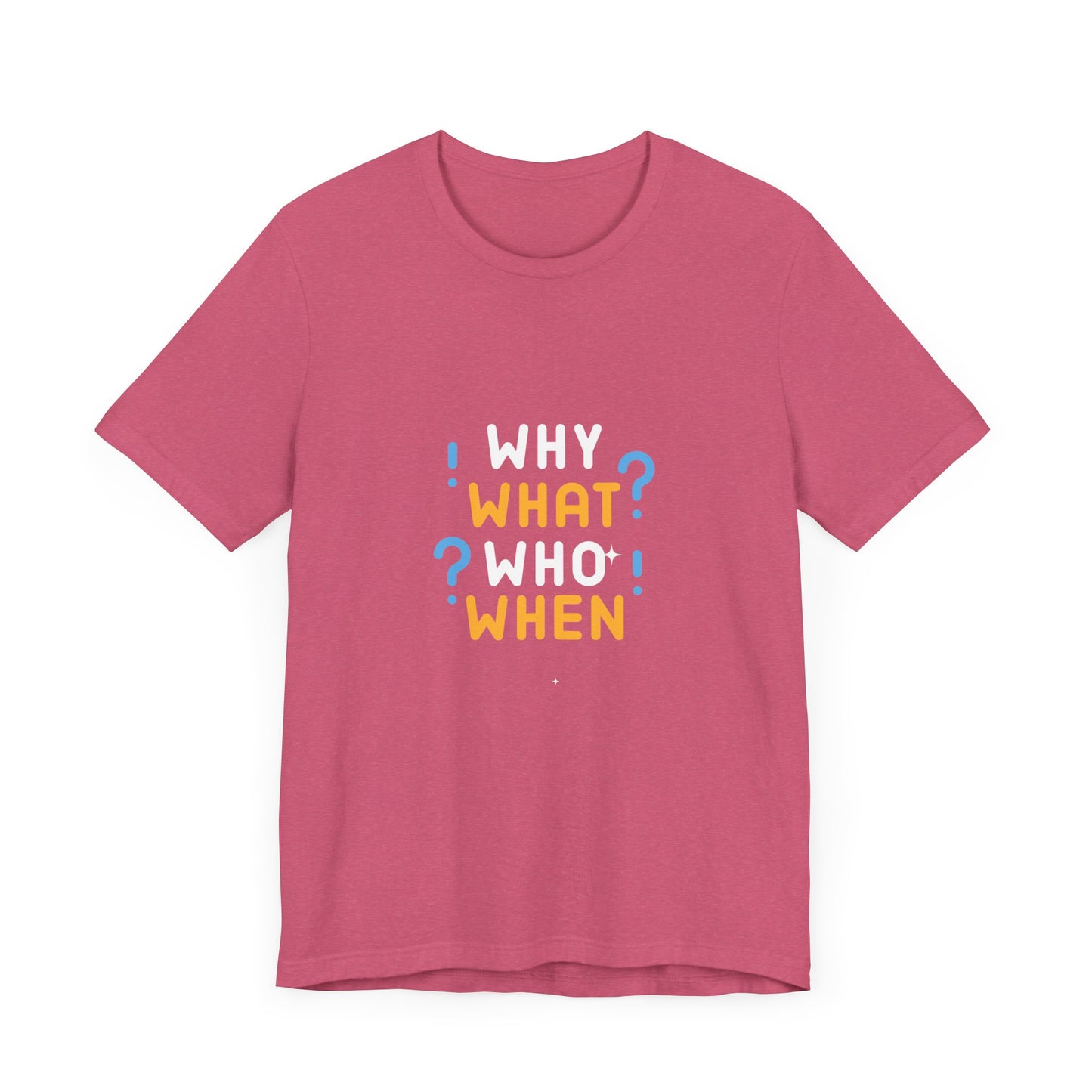 Why What Who When Good Vibes Unisex Jersey Short Sleeve Tee