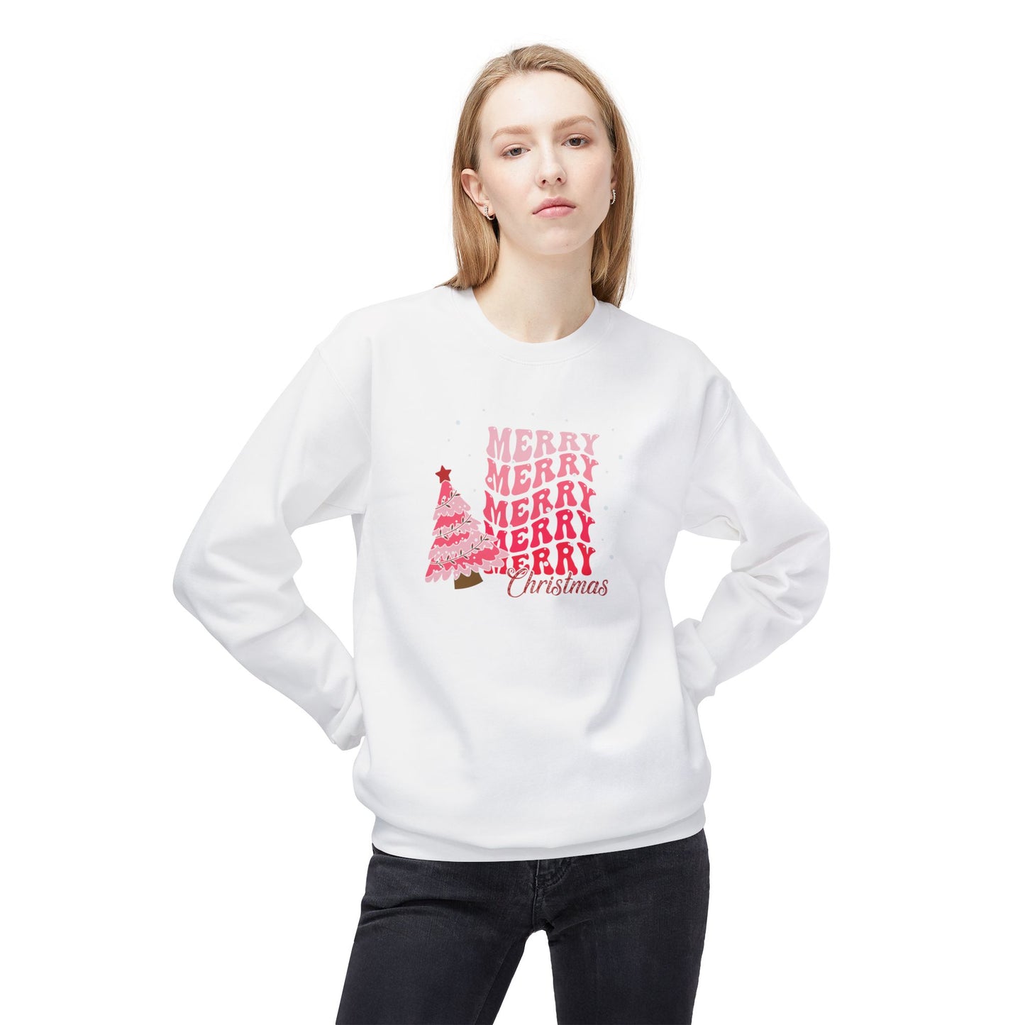 Merry Merry Merry Merry Unisex Midweight Softstyle Fleece Crewneck Sweatshirt