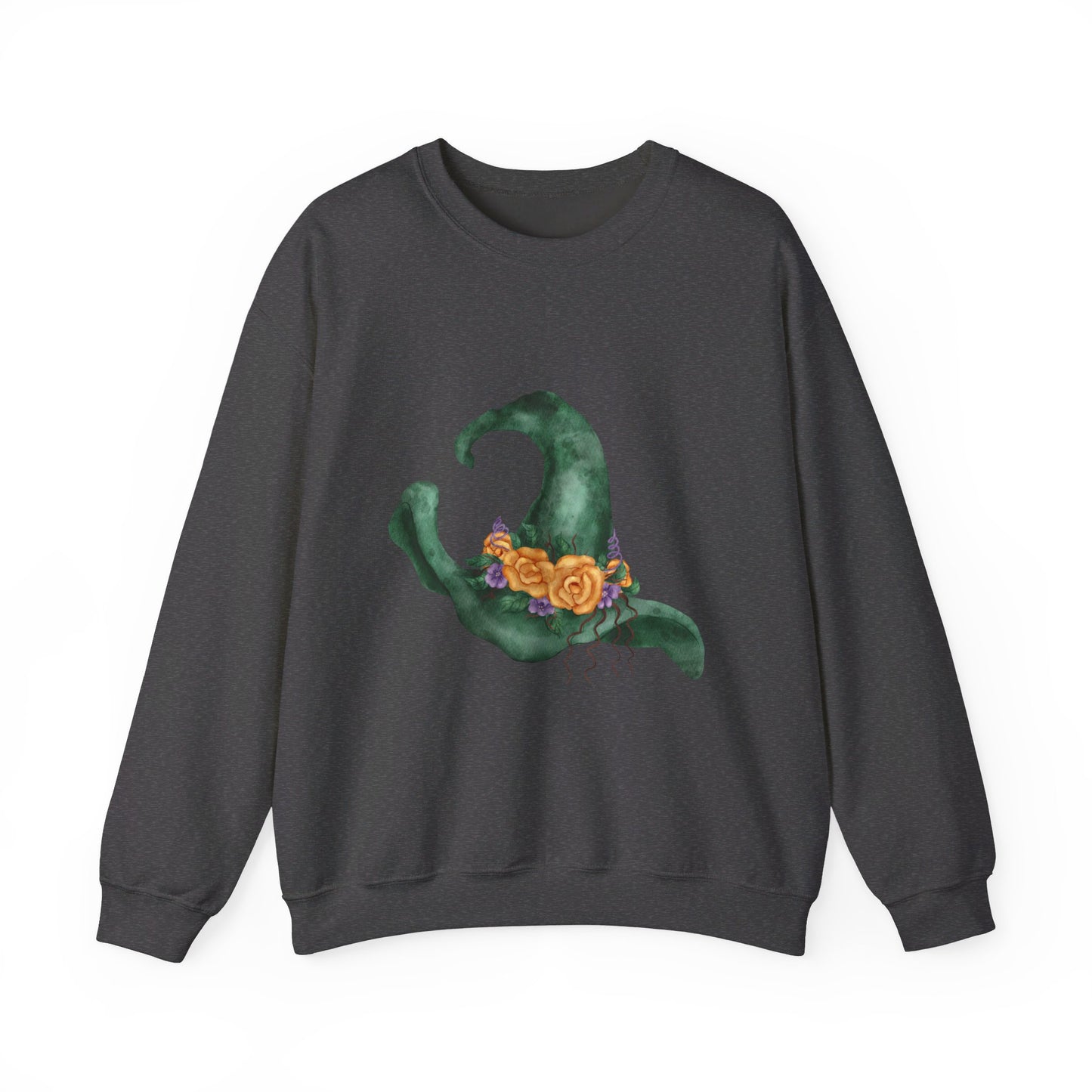 Green Witch Hat Unisex Heavy Blend™ Crewneck Sweatshirt