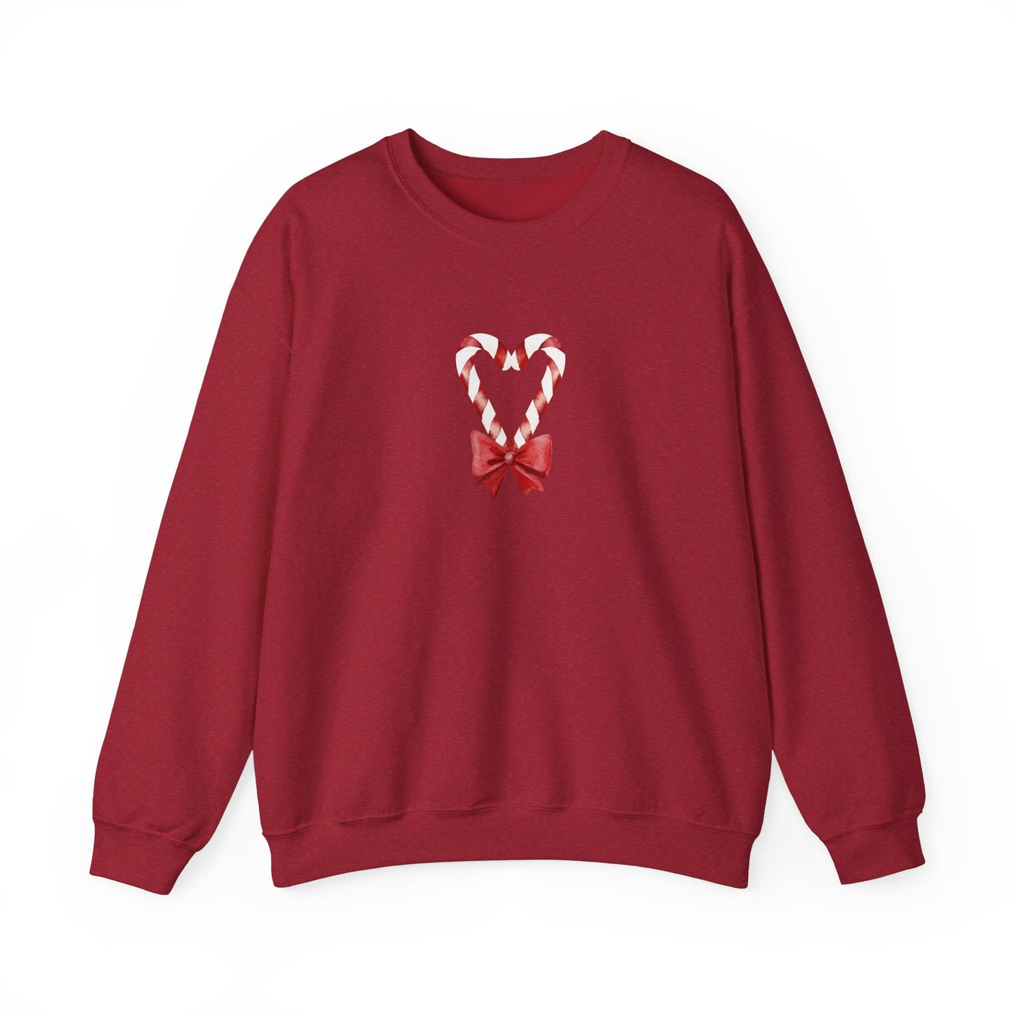 Candy Cane Heart Christmas Unisex Heavy Blend™ Crewneck Sweatshirt