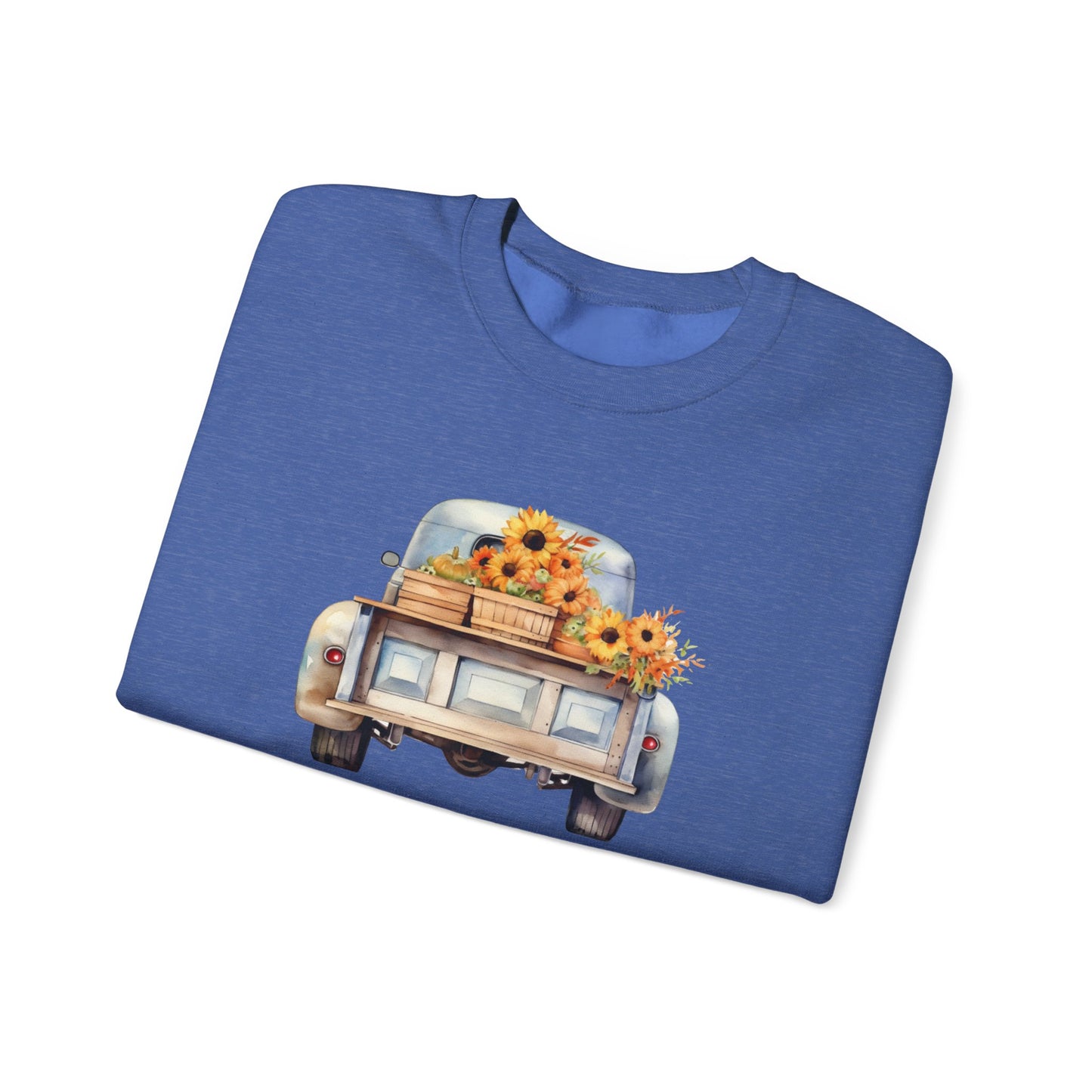 Vintage Truck Thanksgiving Unisex Heavy Blend™ Crewneck Sweatshirt