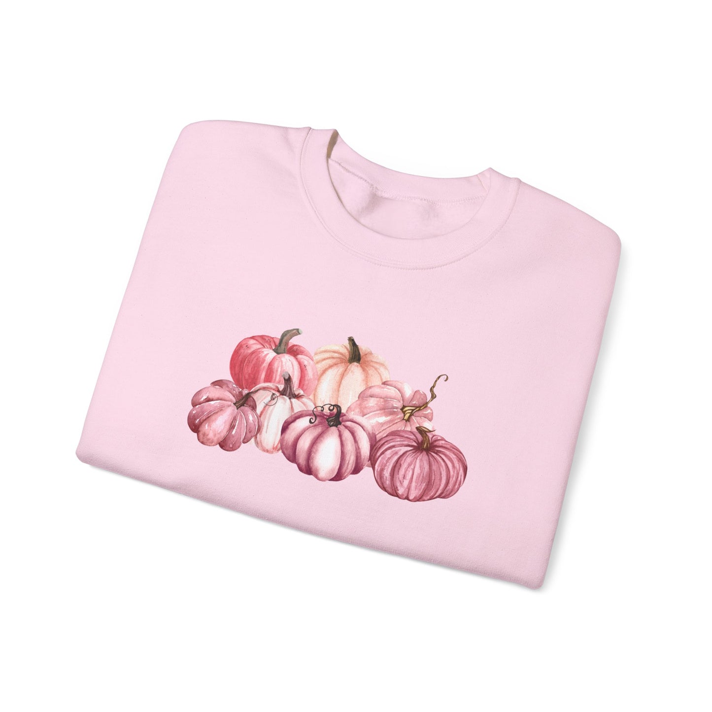 Pink Pumpkin Patch Fall Halloween Thanksgiving Unisex Heavy Blend™ Crewneck Sweatshirt