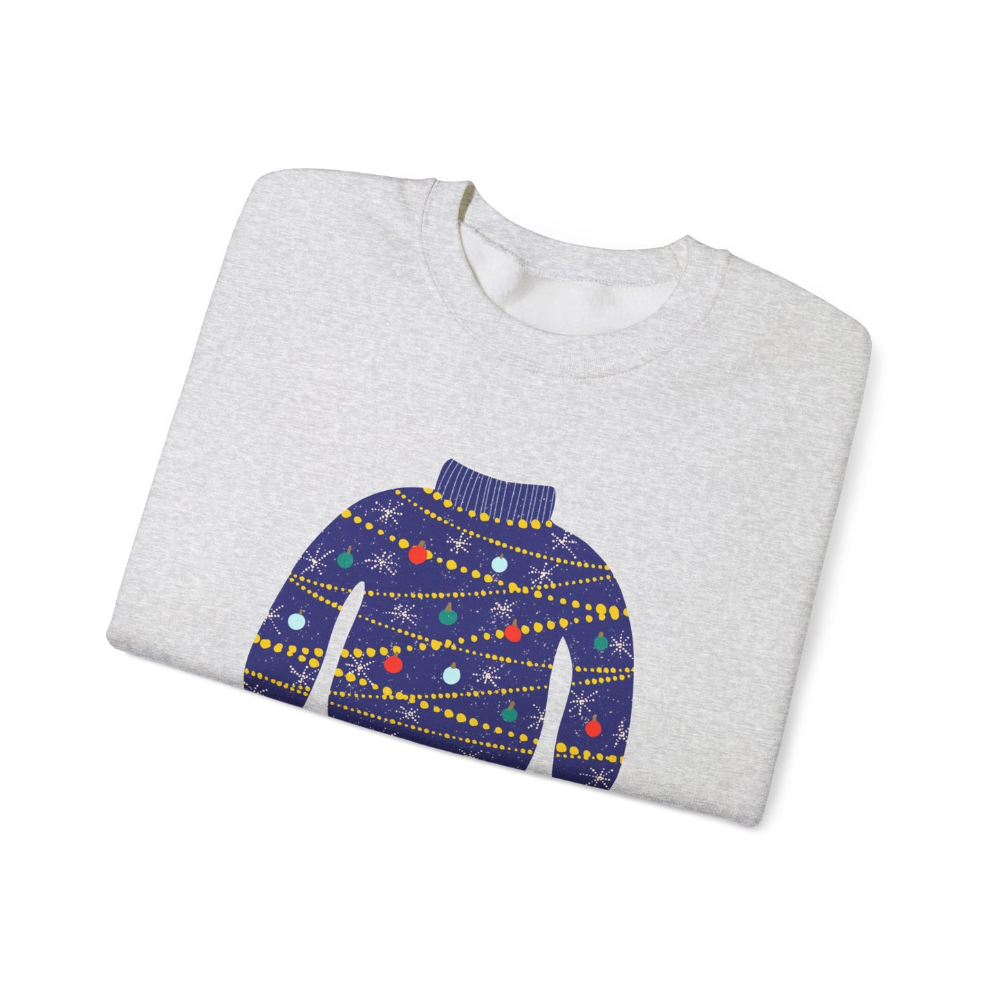 Ugly Blue Christmas Sweater Unisex Heavy Blend™ Crewneck Sweatshirt