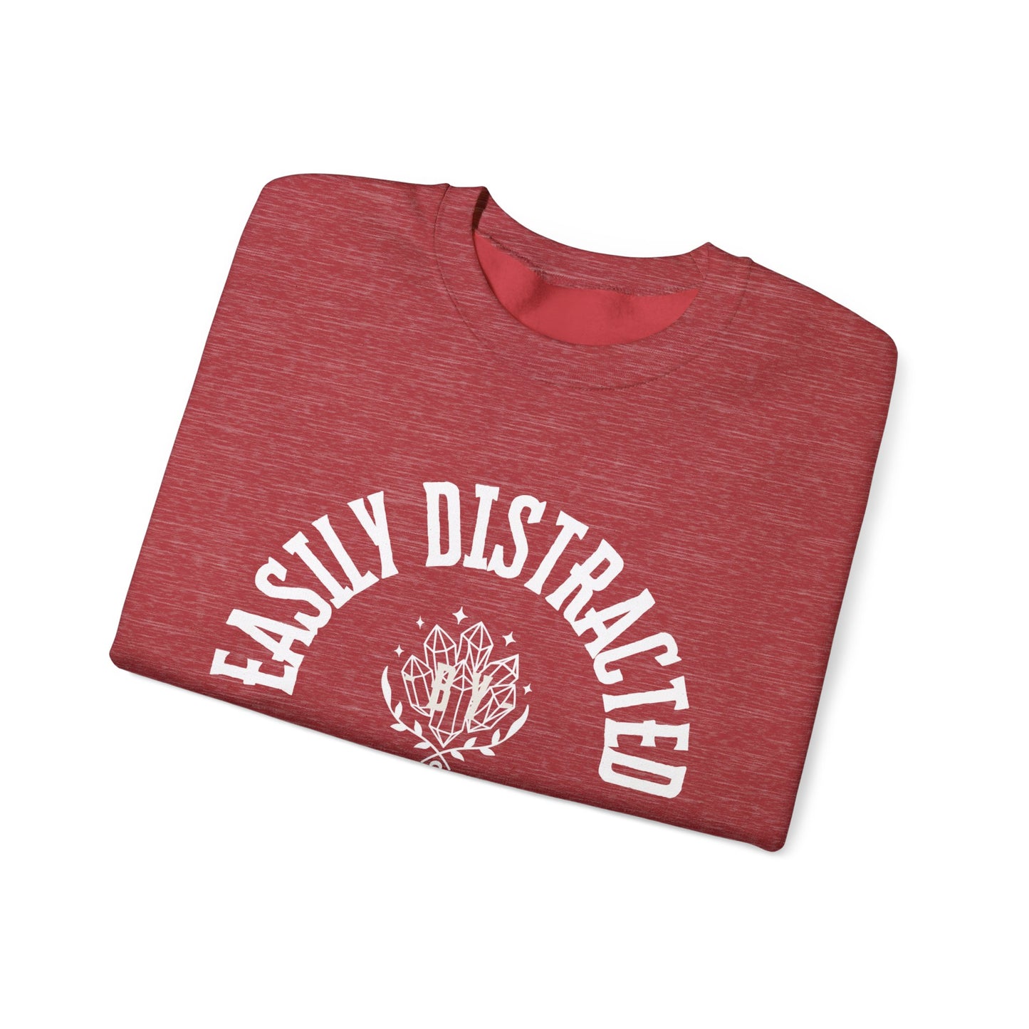 Easily Distracted by Crystals II Unisex Heavy Blend™ Crewneck Sweatshirt