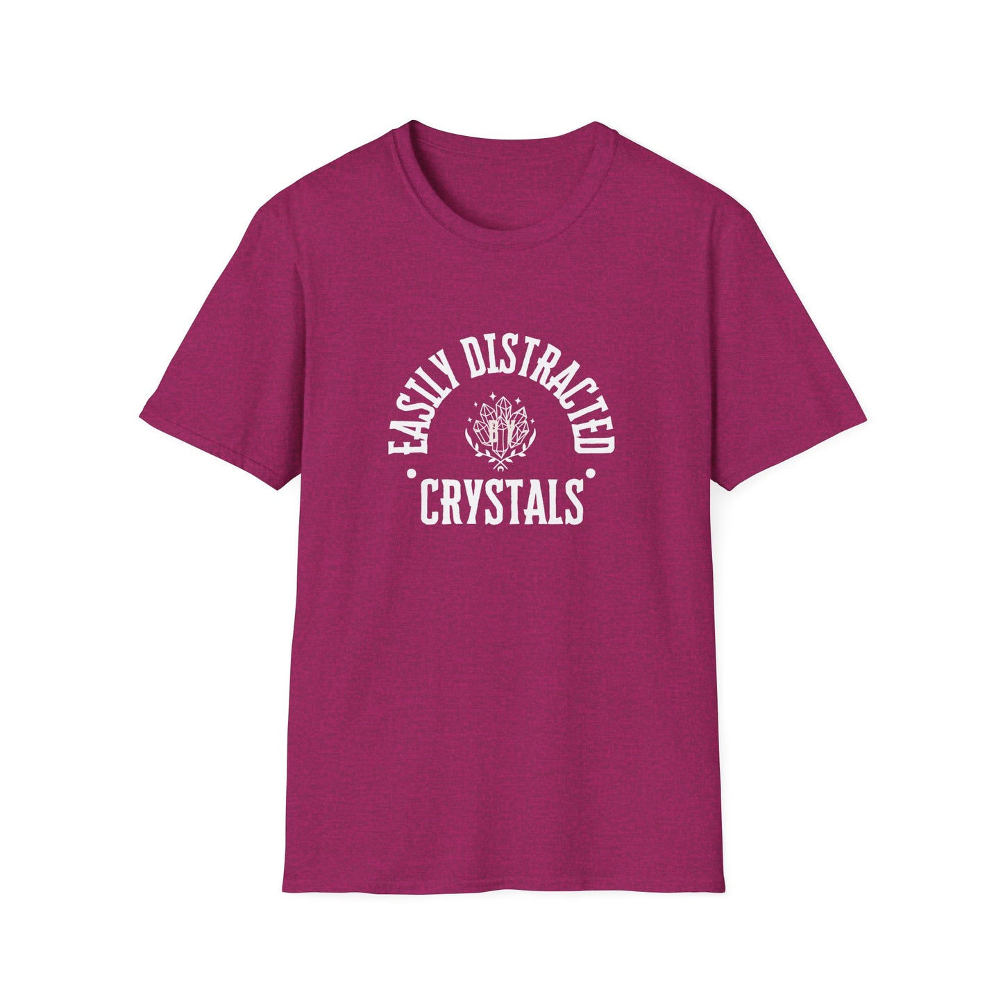 Easily Distracted by Crystals Unisex Softstyle T-Shirt