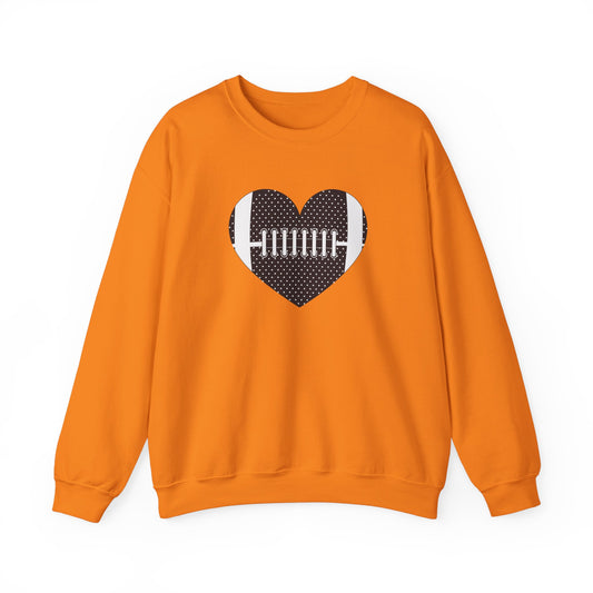 Football Heart Unisex Heavy Blend™ Crewneck Sweatshirt