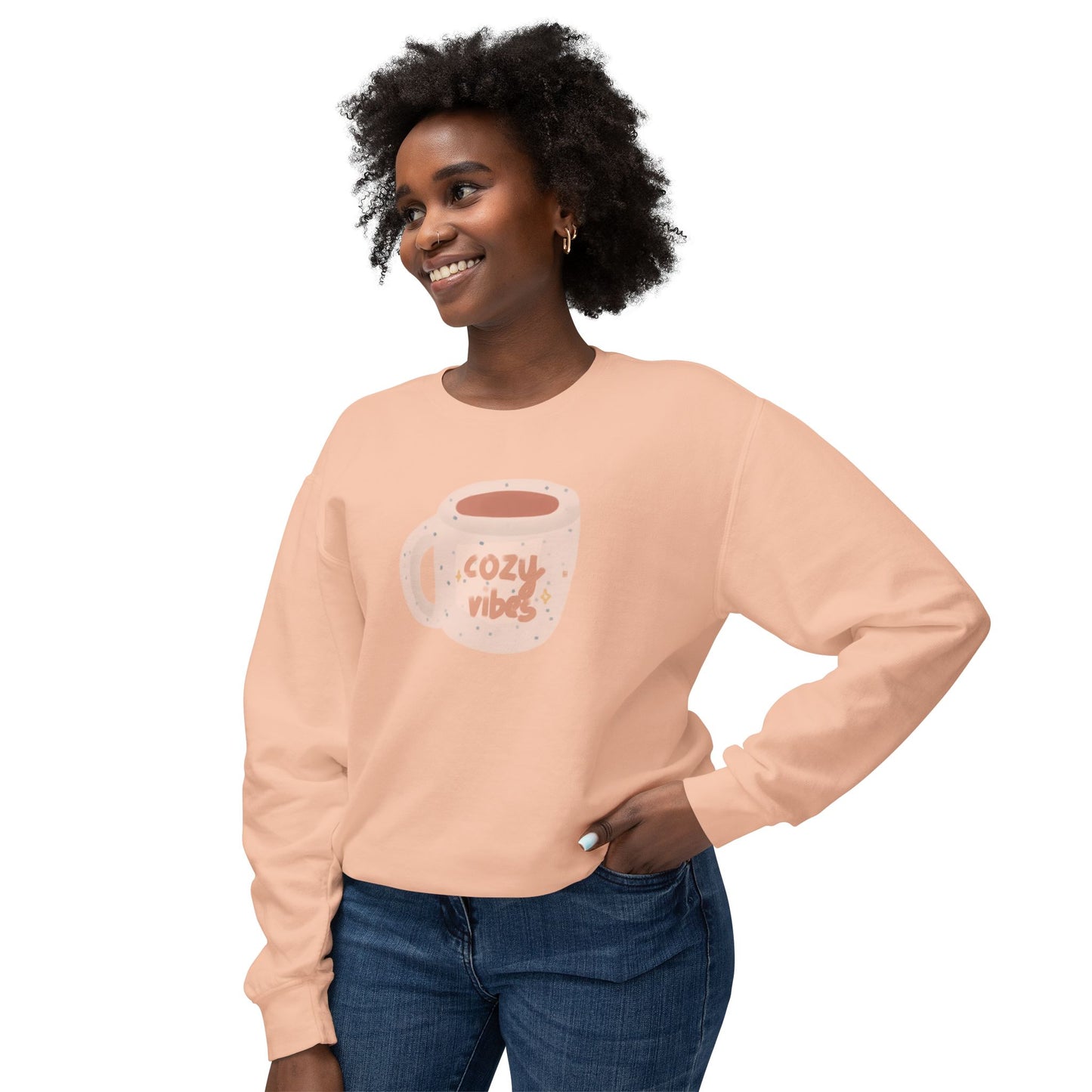 Cozy Vibes Unisex Lightweight Crewneck Sweatshirt