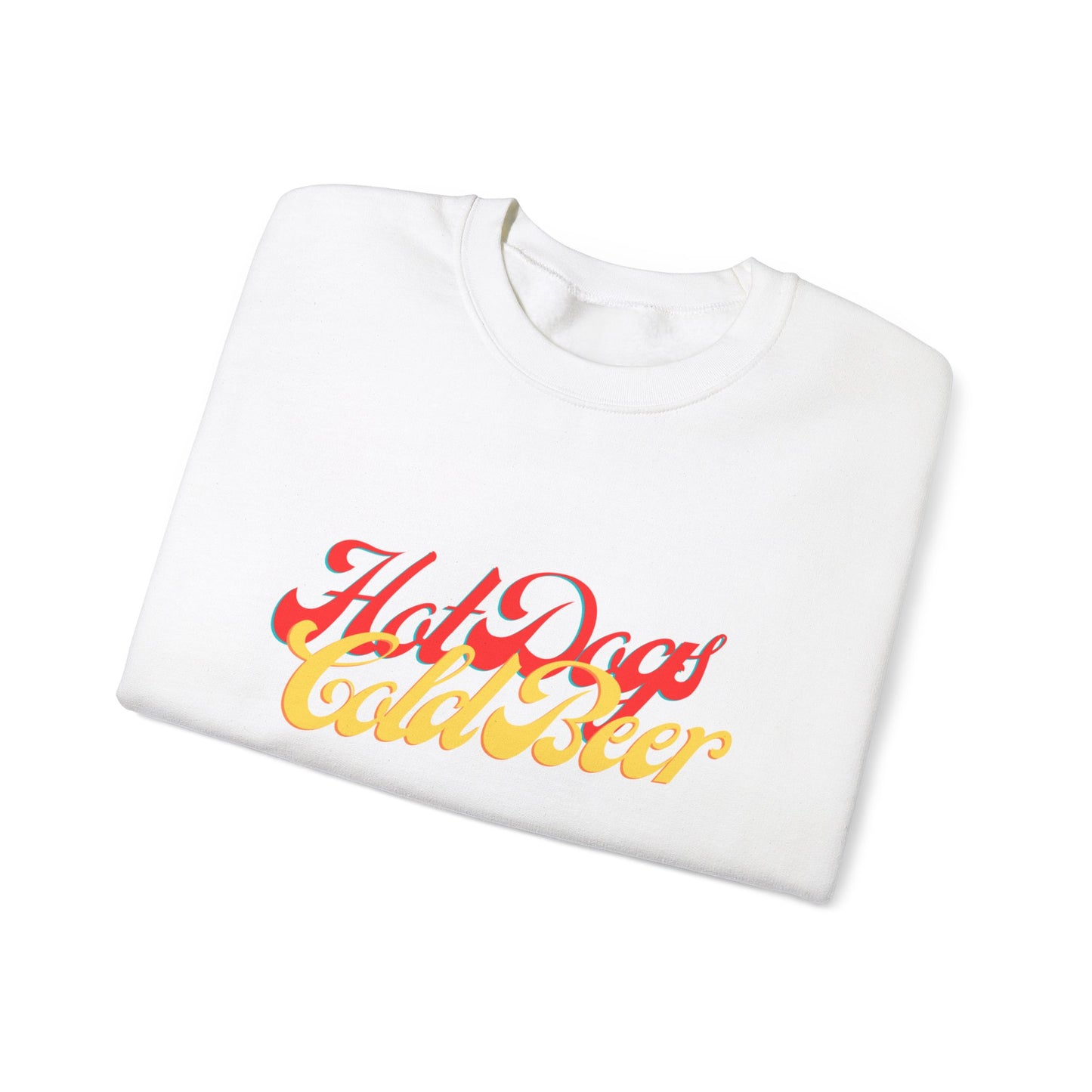 Hot Dogs Cold Beer Unisex Heavy Blend™ Crewneck Sweatshirt