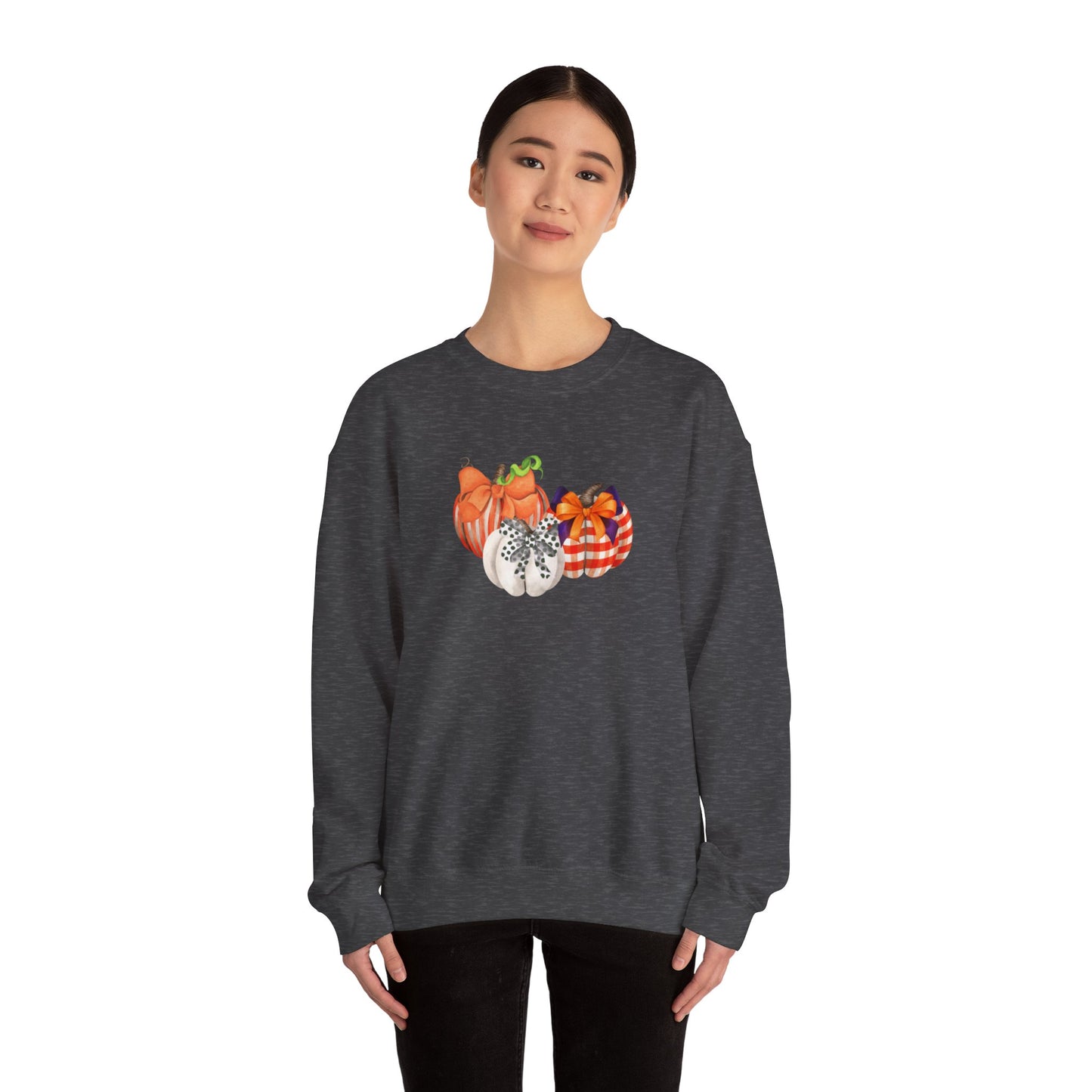 Painted Pumpkins Fall Halloween Thanksgiving Unisex Heavy Blend™ Crewneck Sweatshirt