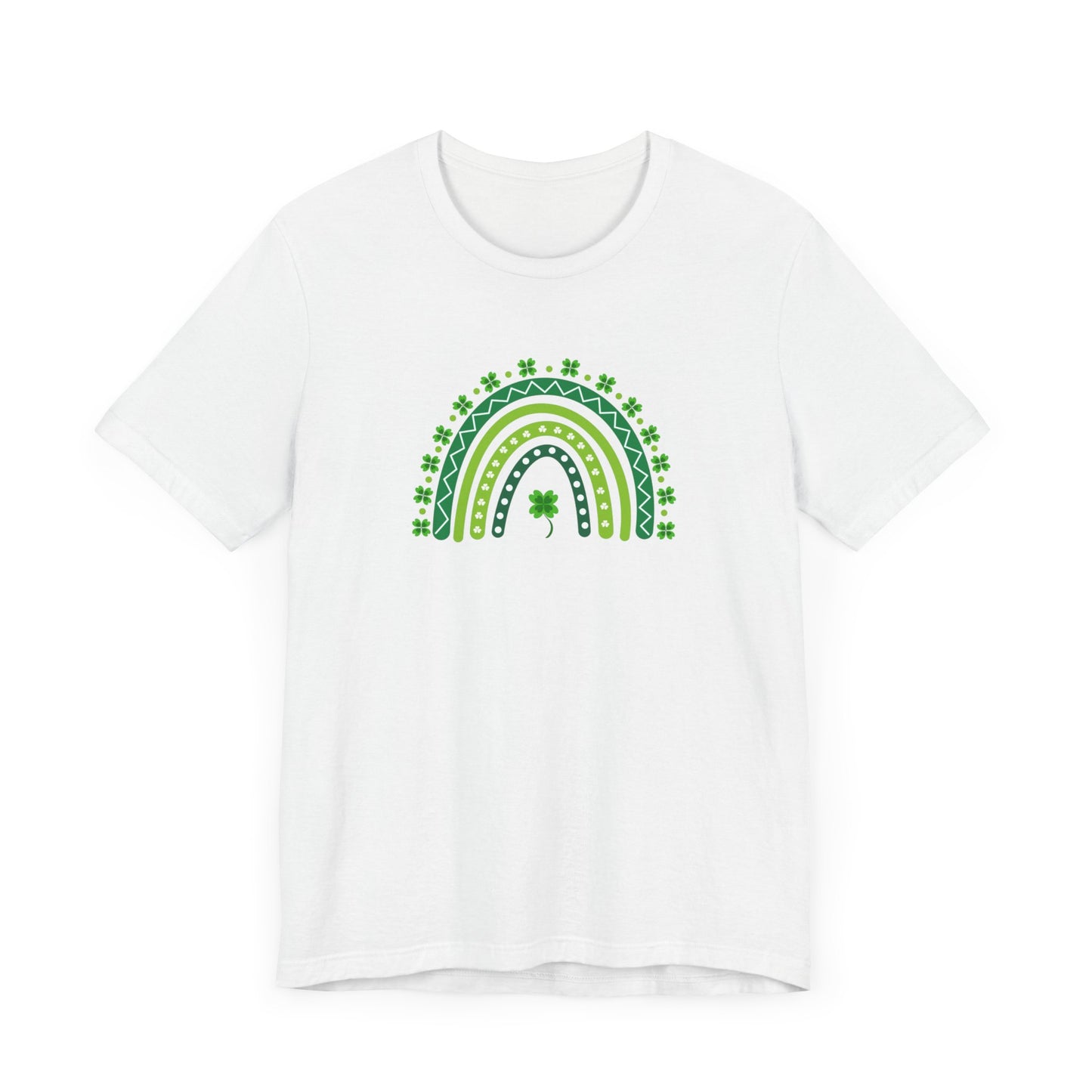 Green Rainbow St Patrick’s Day Unisex Jersey Short Sleeve Tee