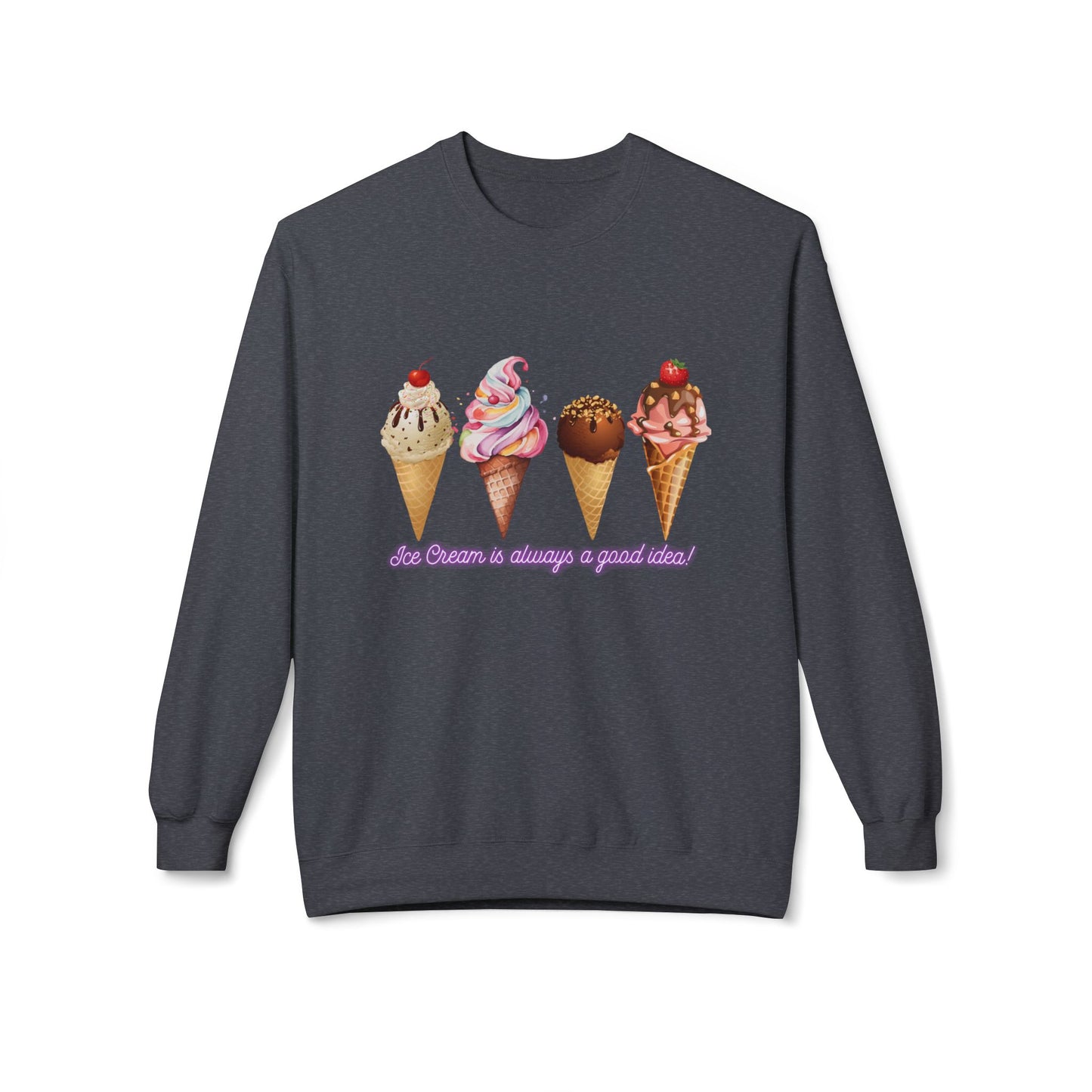 Ice Cream Unisex Midweight Softstyle Fleece Crewneck Sweatshirt