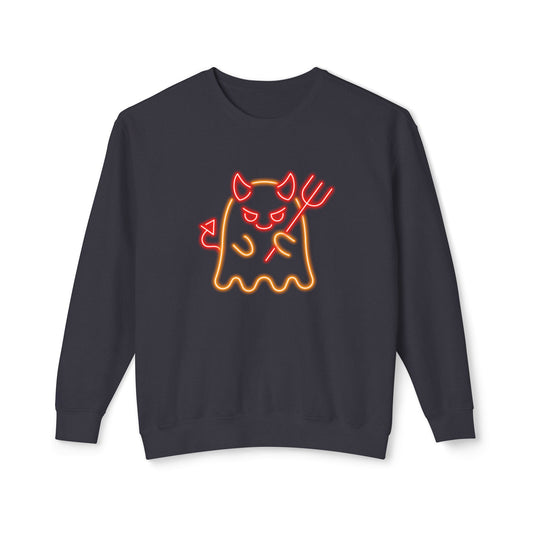 Devilish Neon Unisex Lightweight Crewneck Sweatshirt