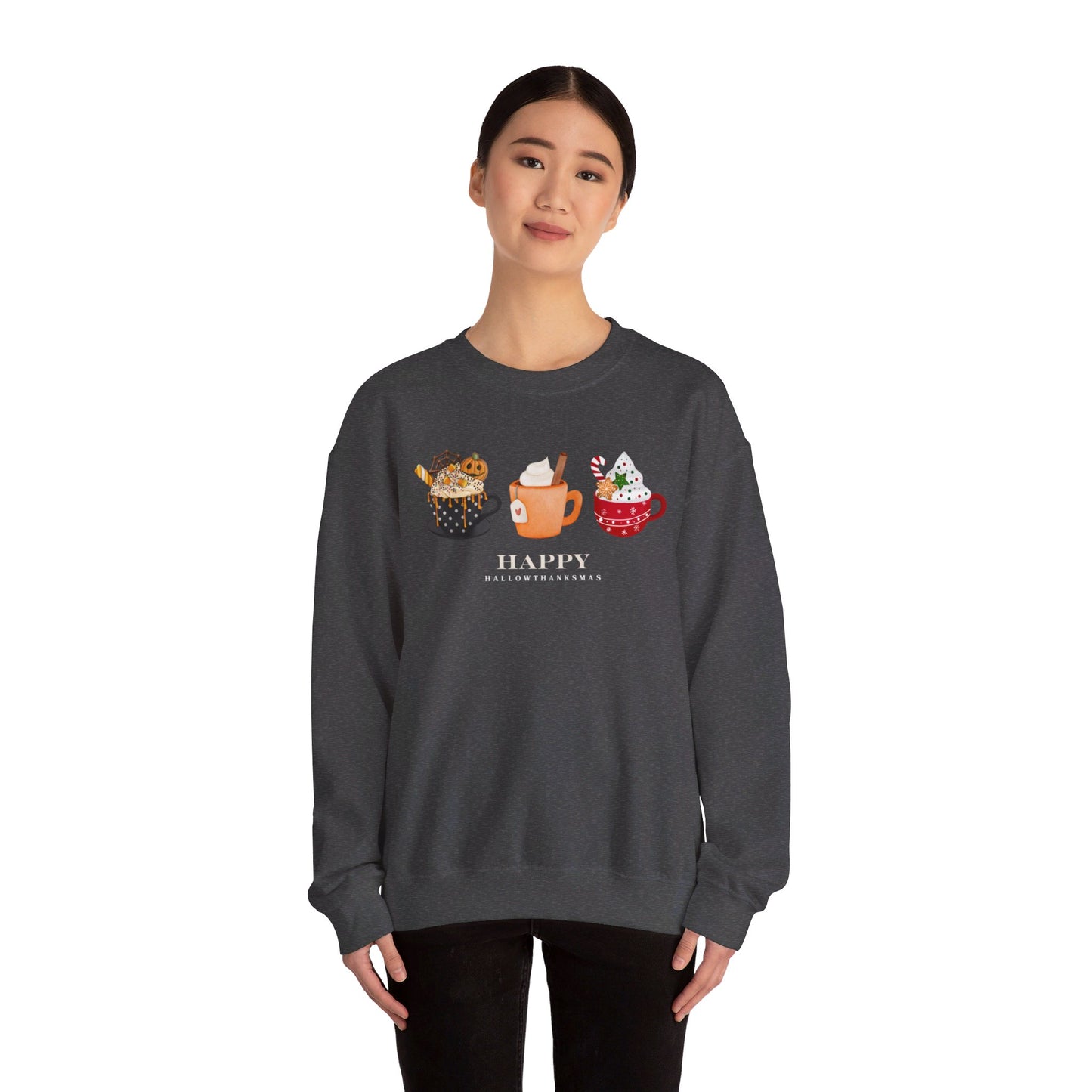 Hallowthanksmas Coffee Unisex Heavy Blend™ Crewneck Sweatshirt