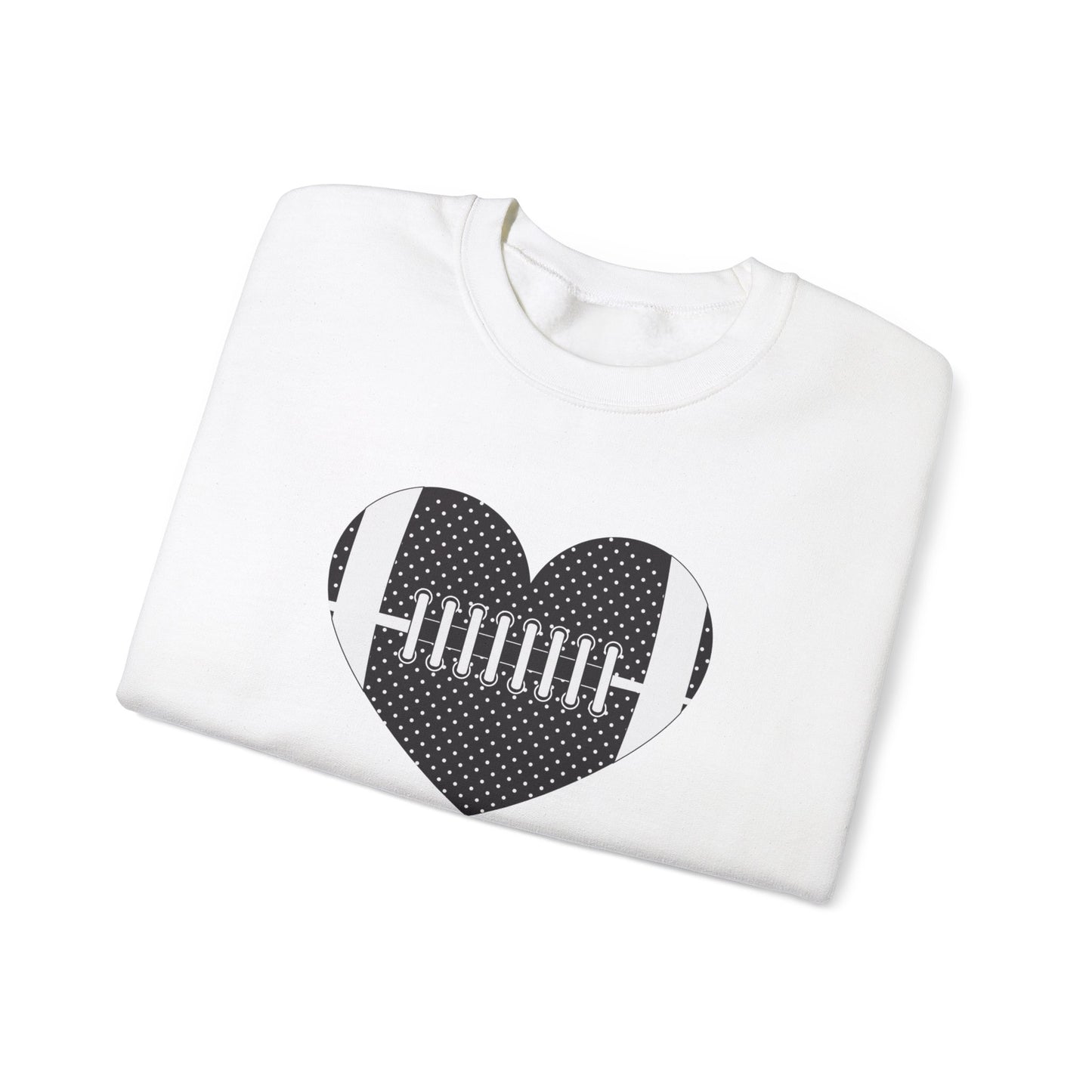 Football Heart Unisex Heavy Blend™ Crewneck Sweatshirt