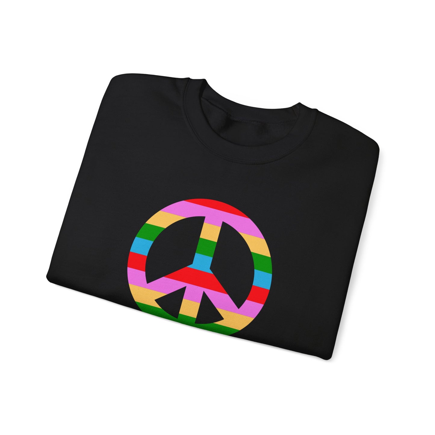 Retro Rainbow Peace Harris Walz Unisex Heavy Blend™ Crewneck Sweatshirt