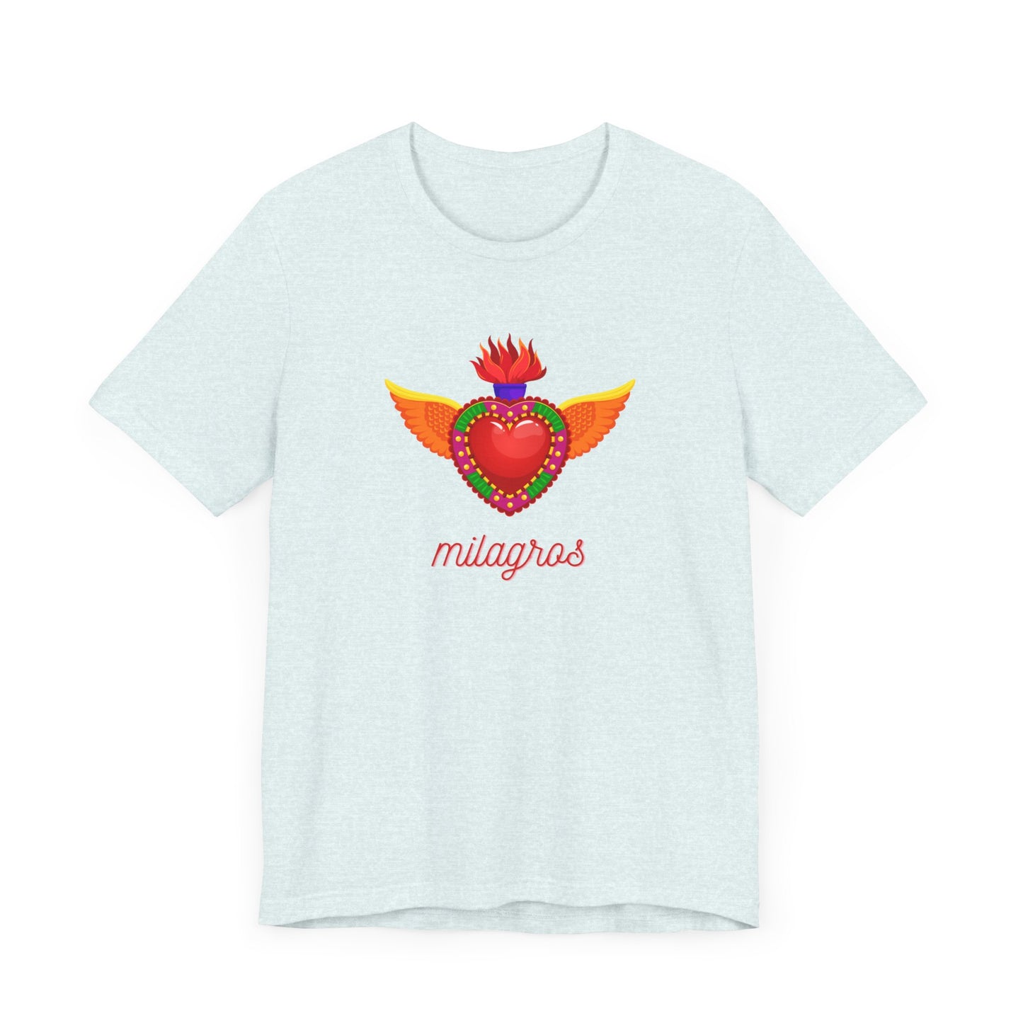 Milagros Heart Valentine Good Vibes Unisex Jersey Short Sleeve Tee