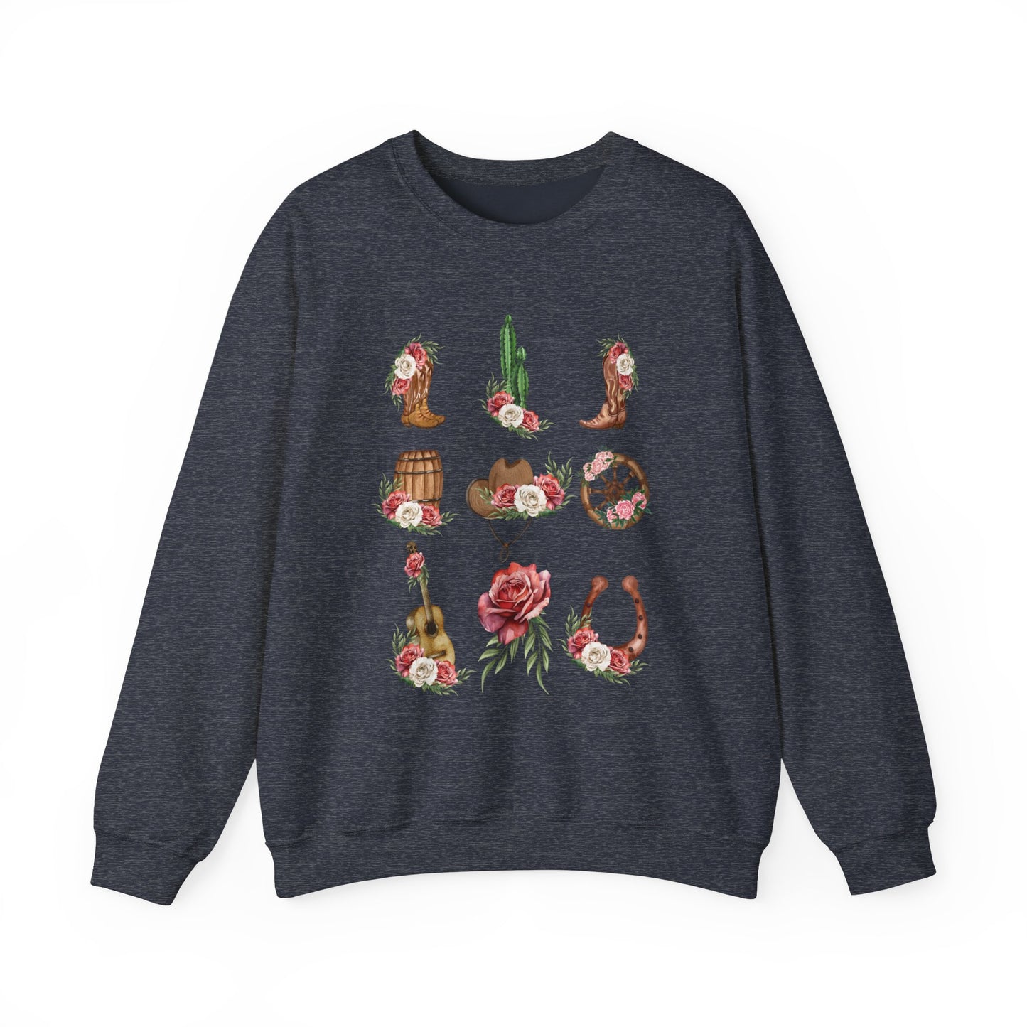 Wild West Floral Unisex Heavy Blend™ Crewneck Sweatshirt