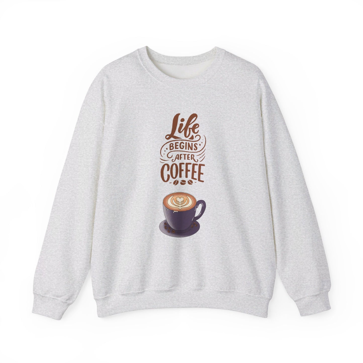 Life Begins After Coffee Unisex Heavy Blend™ Crewneck Sweatshirt