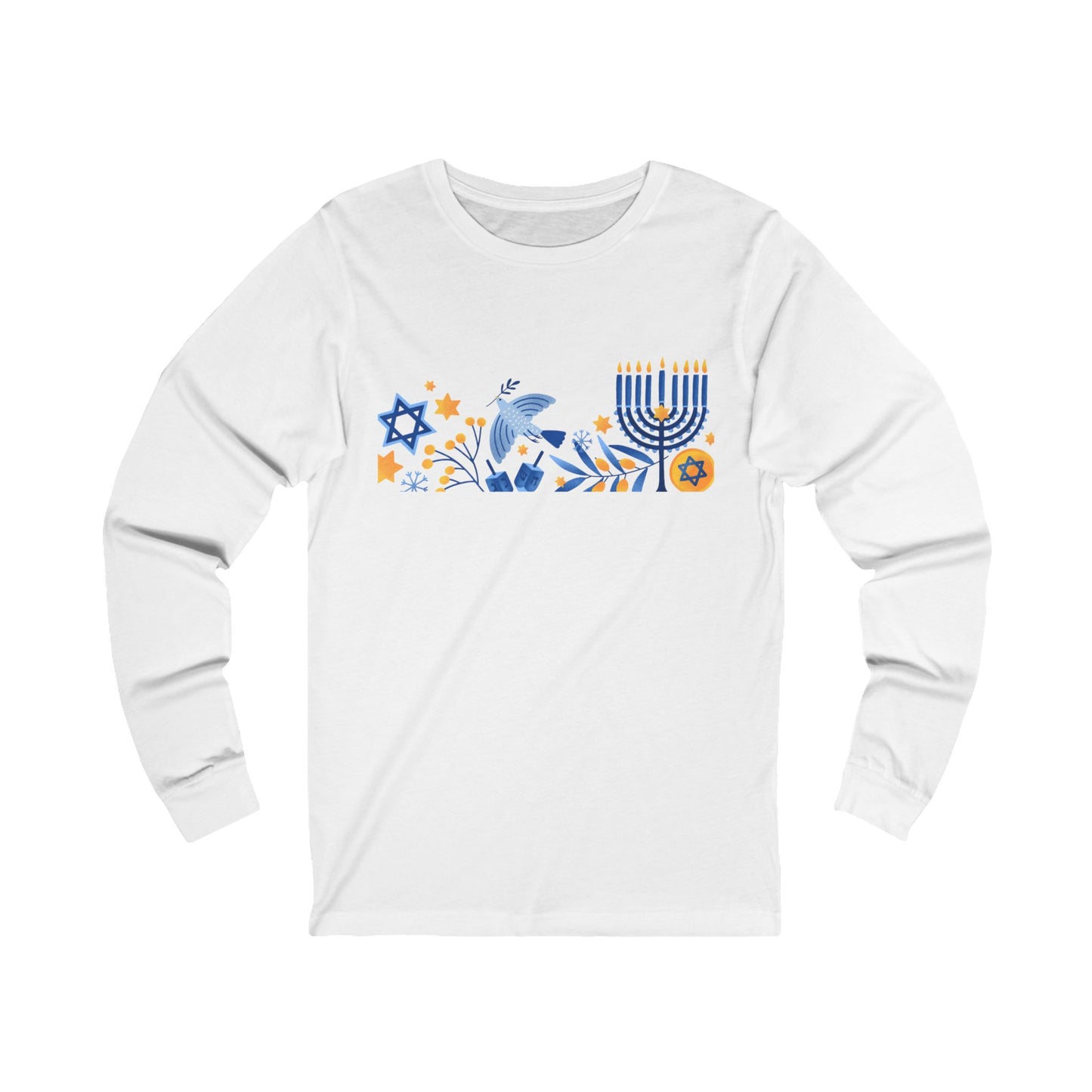 Celebrate Hanukkah Unisex Jersey Long Sleeve Tee