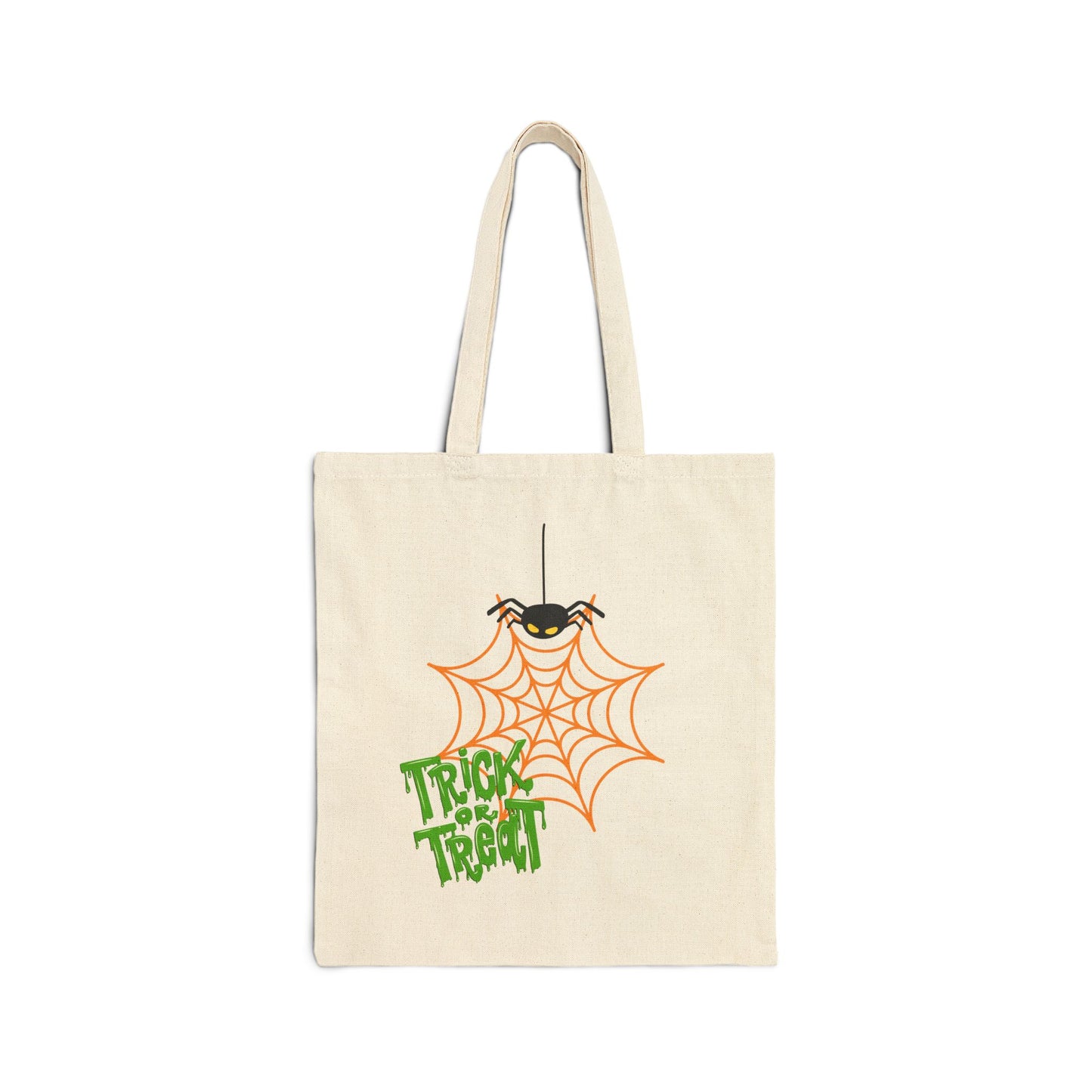 Spider Trick or Treat Cotton Canvas Tote Bag