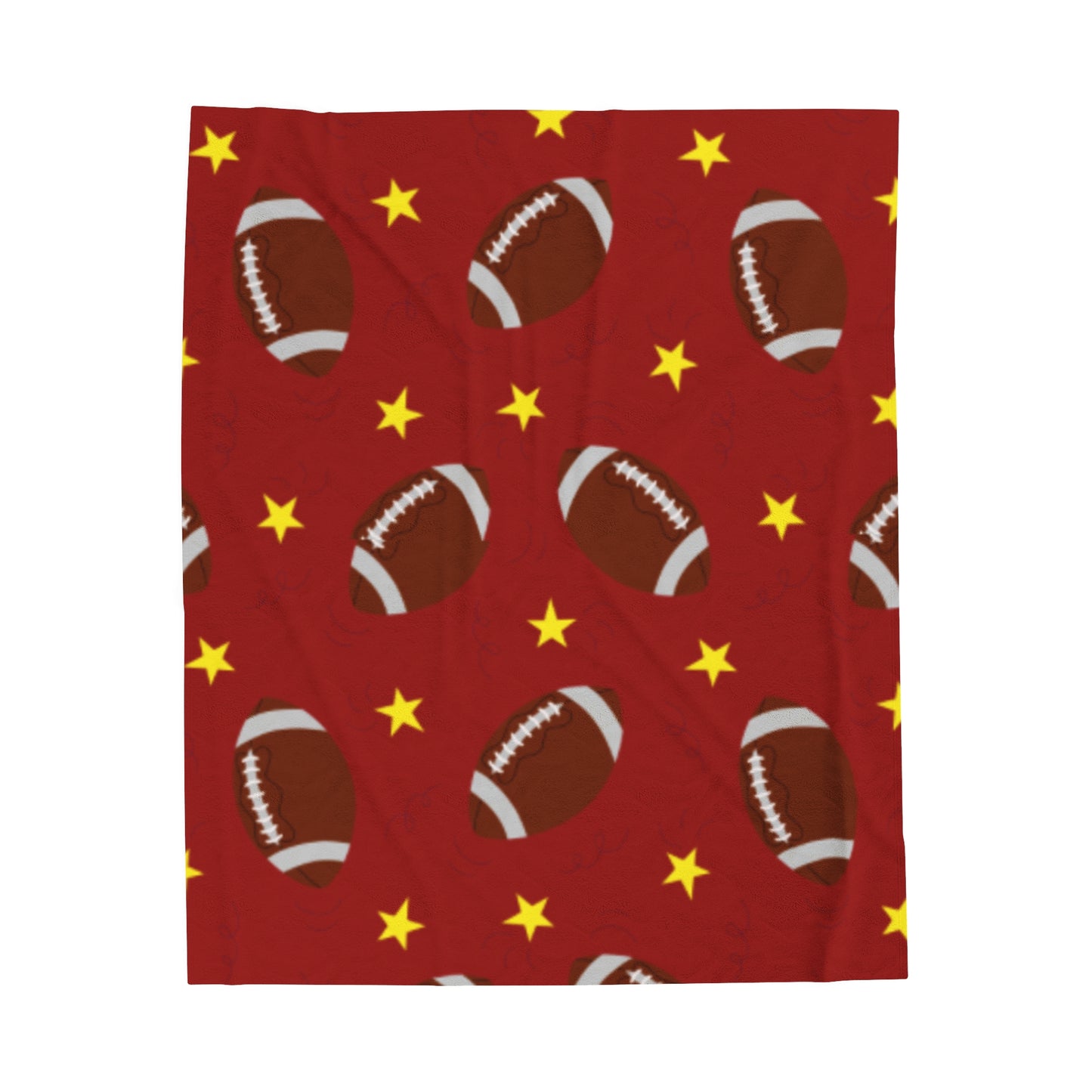 Red Football Velveteen Plush Blanket