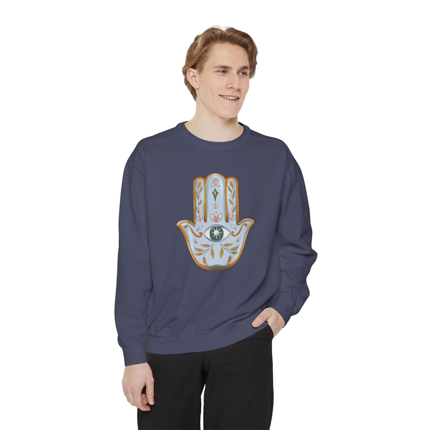 Hamsa Unisex Garment-Dyed Sweatshirt