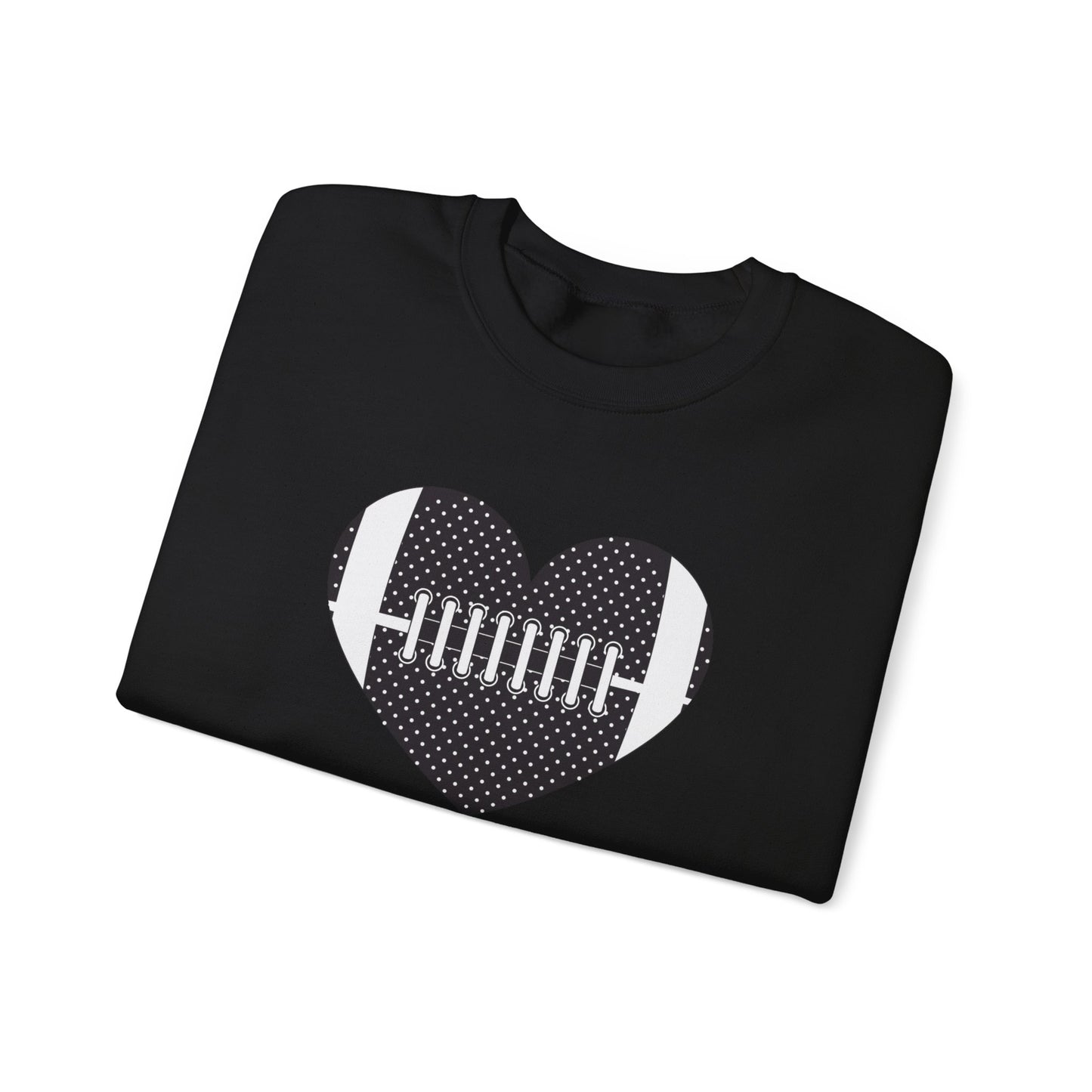 Football Heart Unisex Heavy Blend™ Crewneck Sweatshirt