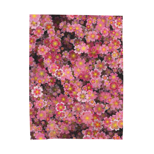 Blossoms Velveteen Plush Blanket