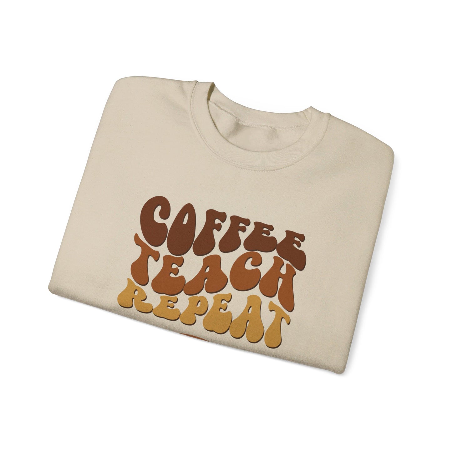 Coffee Teach Repeat Unisex Heavy Blend™ Crewneck Sweatshirt