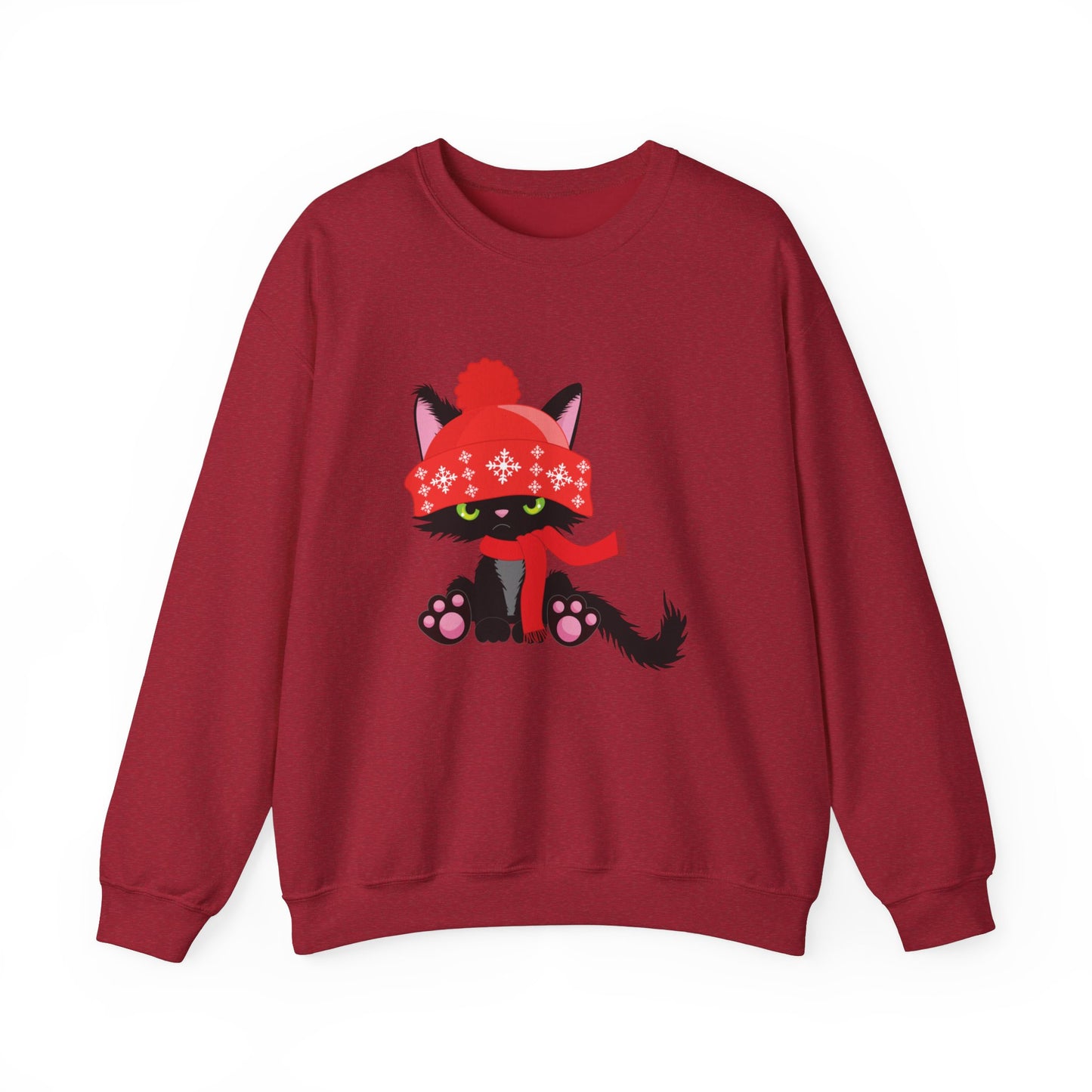 Cold Black Kitty Unisex Heavy Blend™ Crewneck Sweatshirt