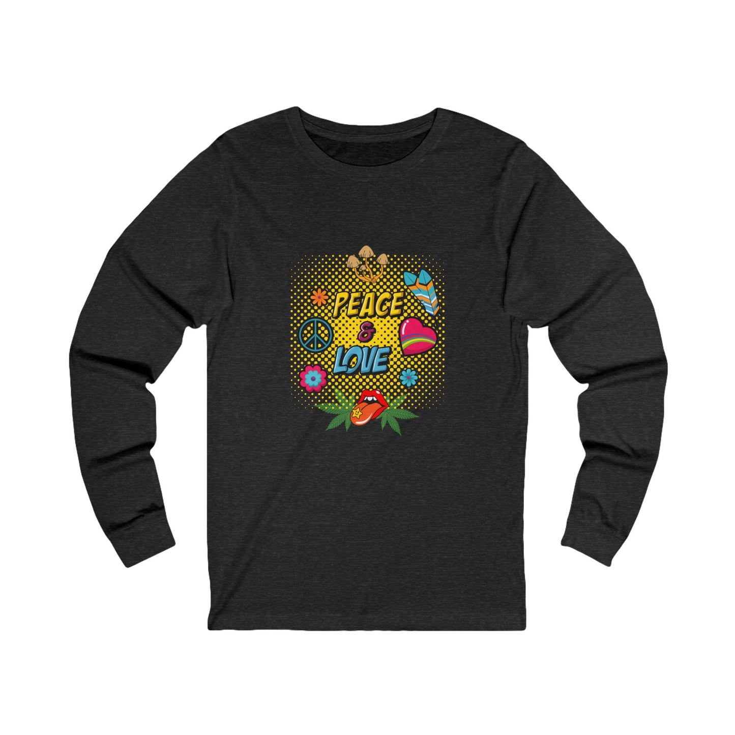 Peace & Love Unisex Jersey Long Sleeve Tee