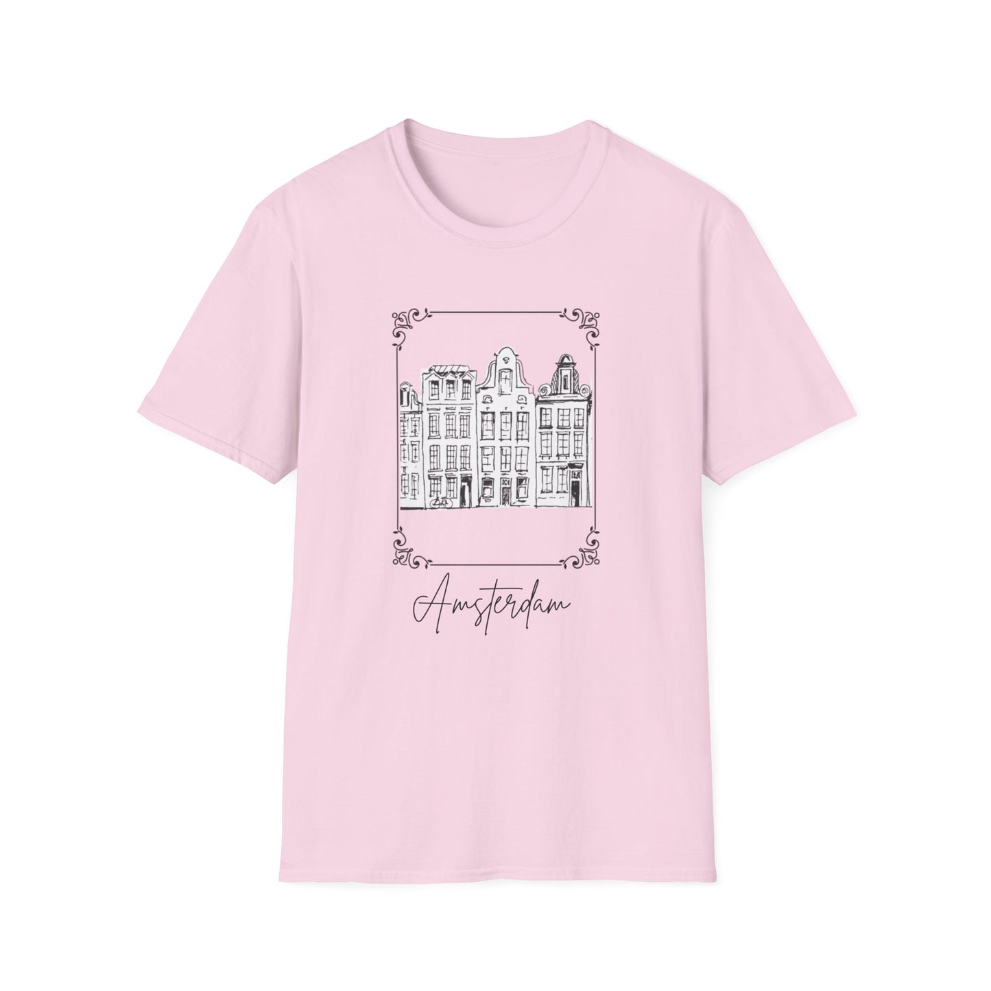 Amsterdam Ink Drawing Unisex Softstyle T-Shirt