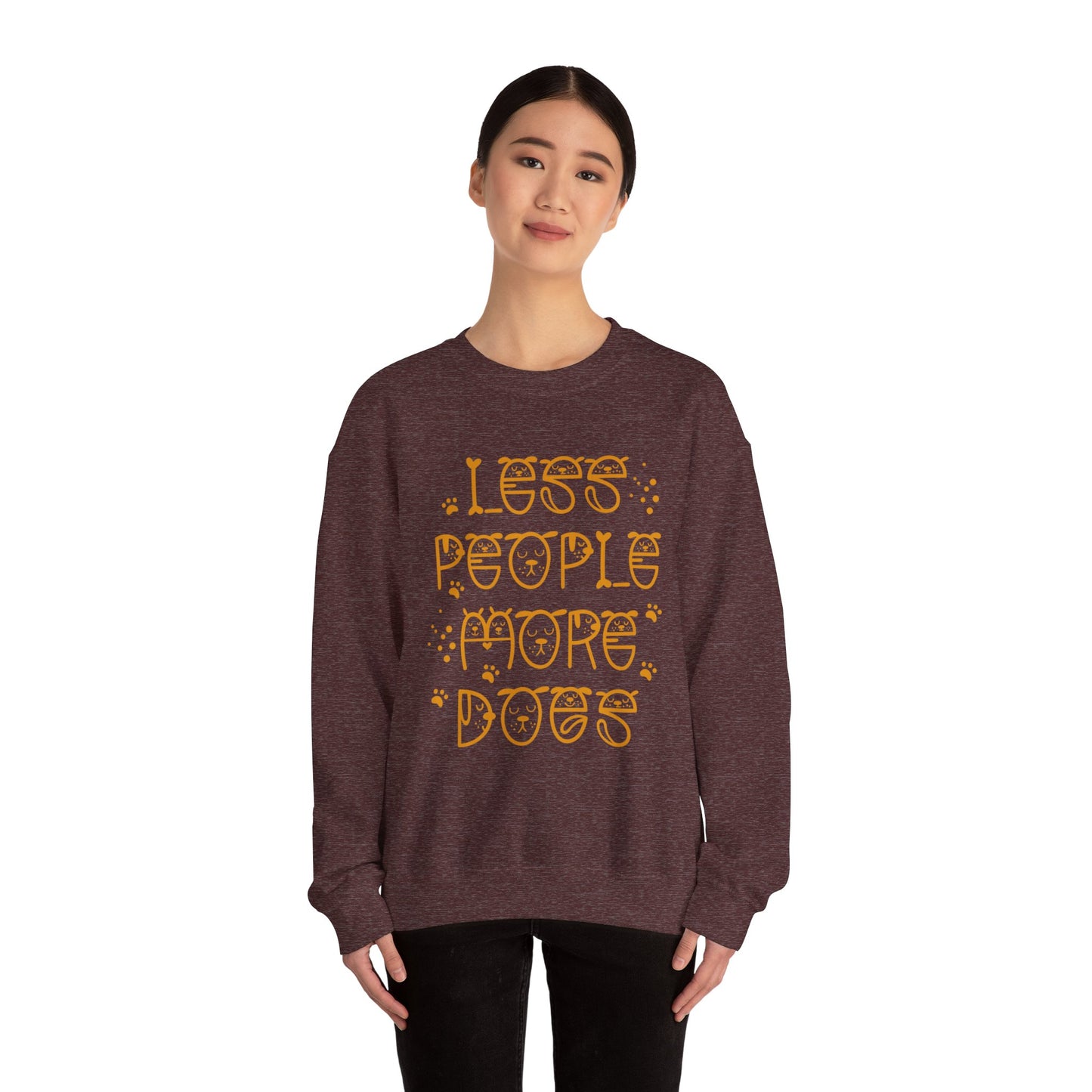 Less People More Dogs Unisex Heavy Blend™ Crewneck Sweatshirt